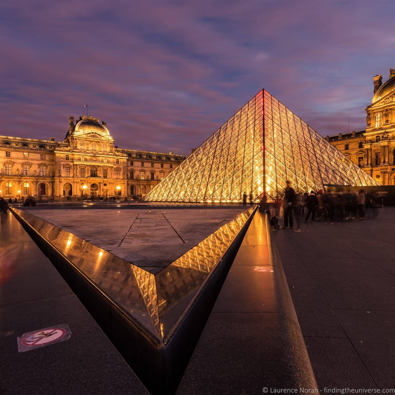 Louvre Paris Dusk