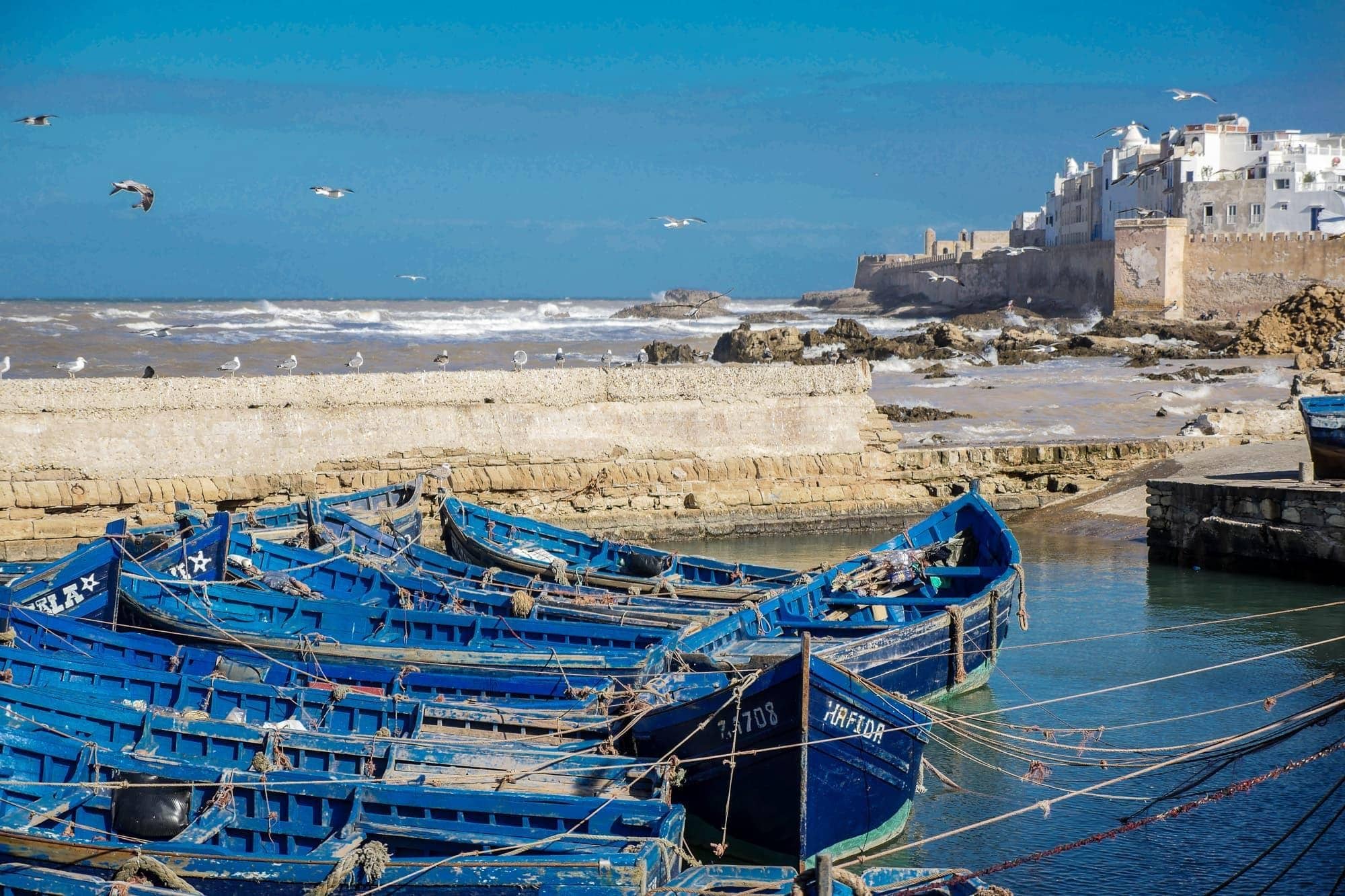Fishing boats Essaouira game of thrones image