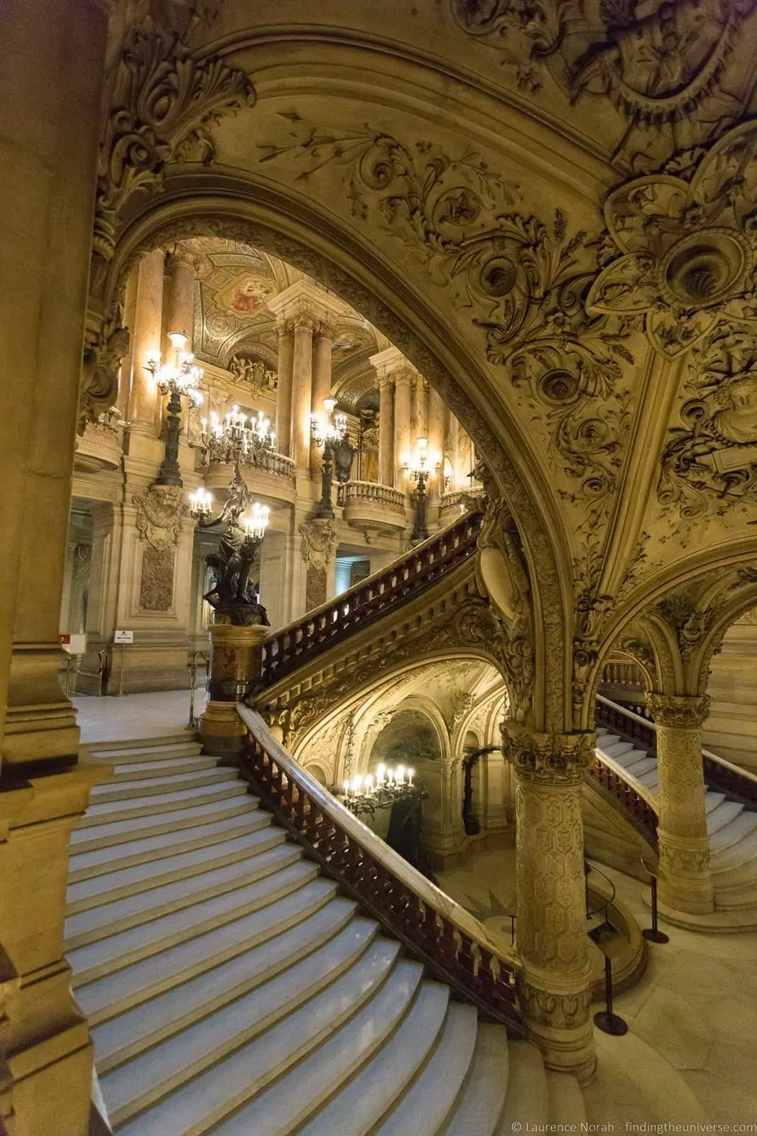 The grand staircase of the Opéra Garnier, Paris