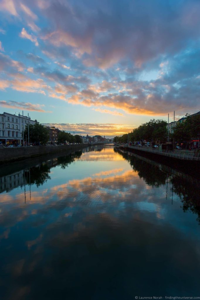 Sunset River Liffey Dublin