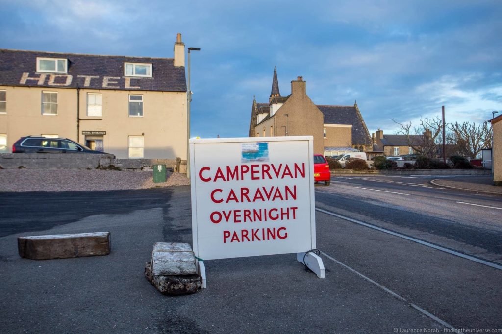 Campervans allowed sign Keiss