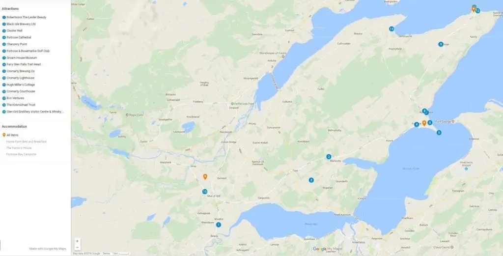 Black Isle Map