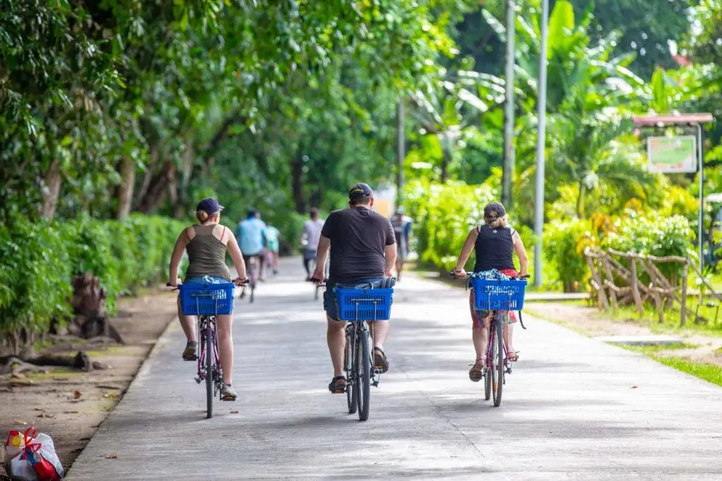 Cycling on La Digue, Seychelles