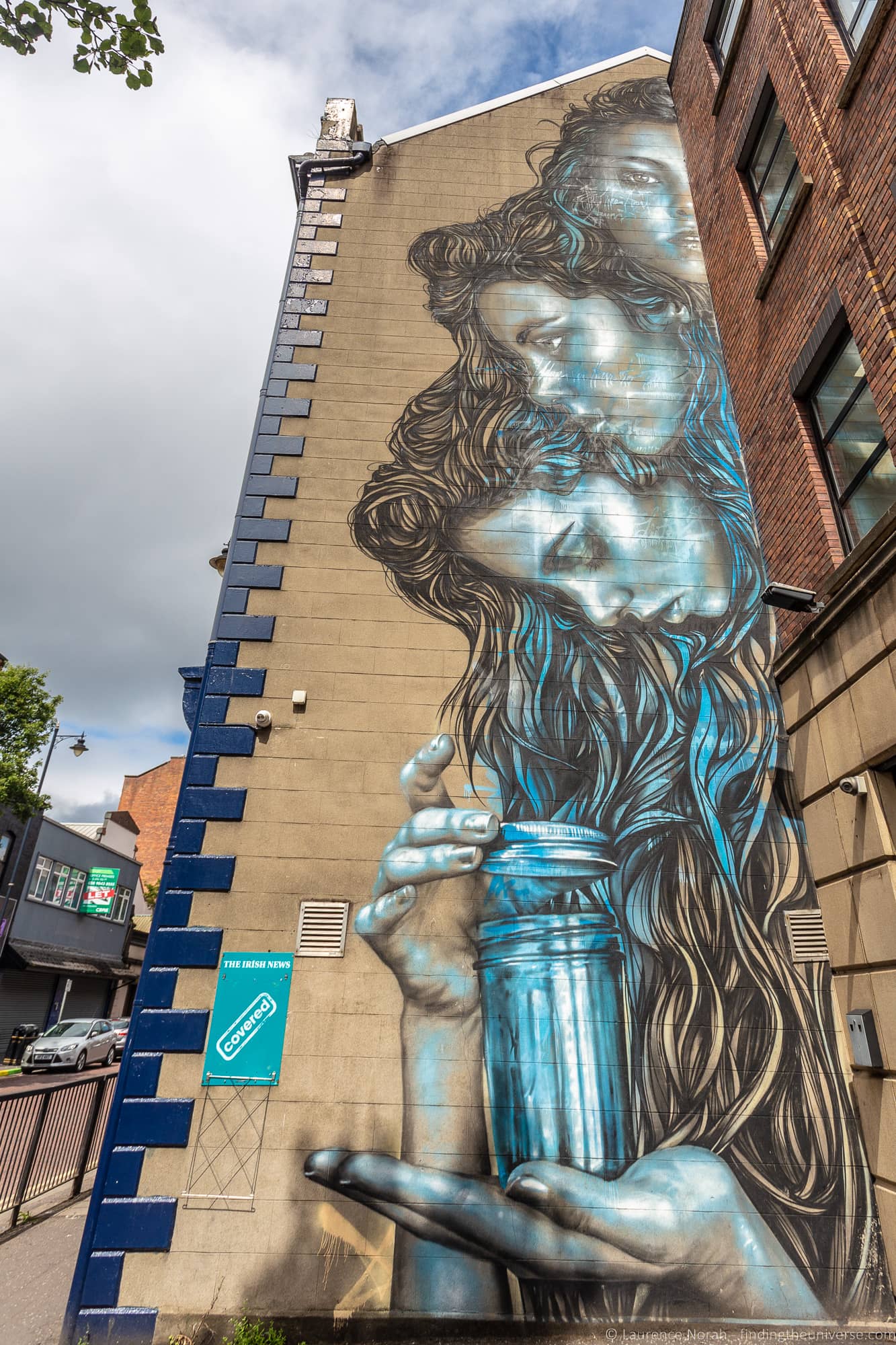 Belfast Street Art Three Faces, Donegall Street – Christina Angelina