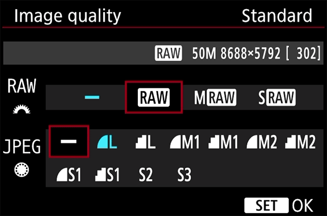 Canon-RAW-menu