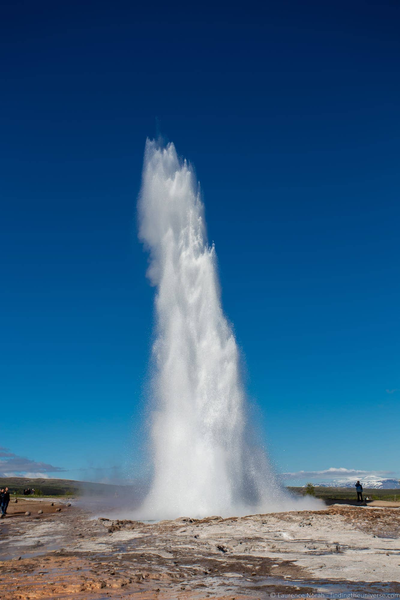 Geyser erupting Iceland