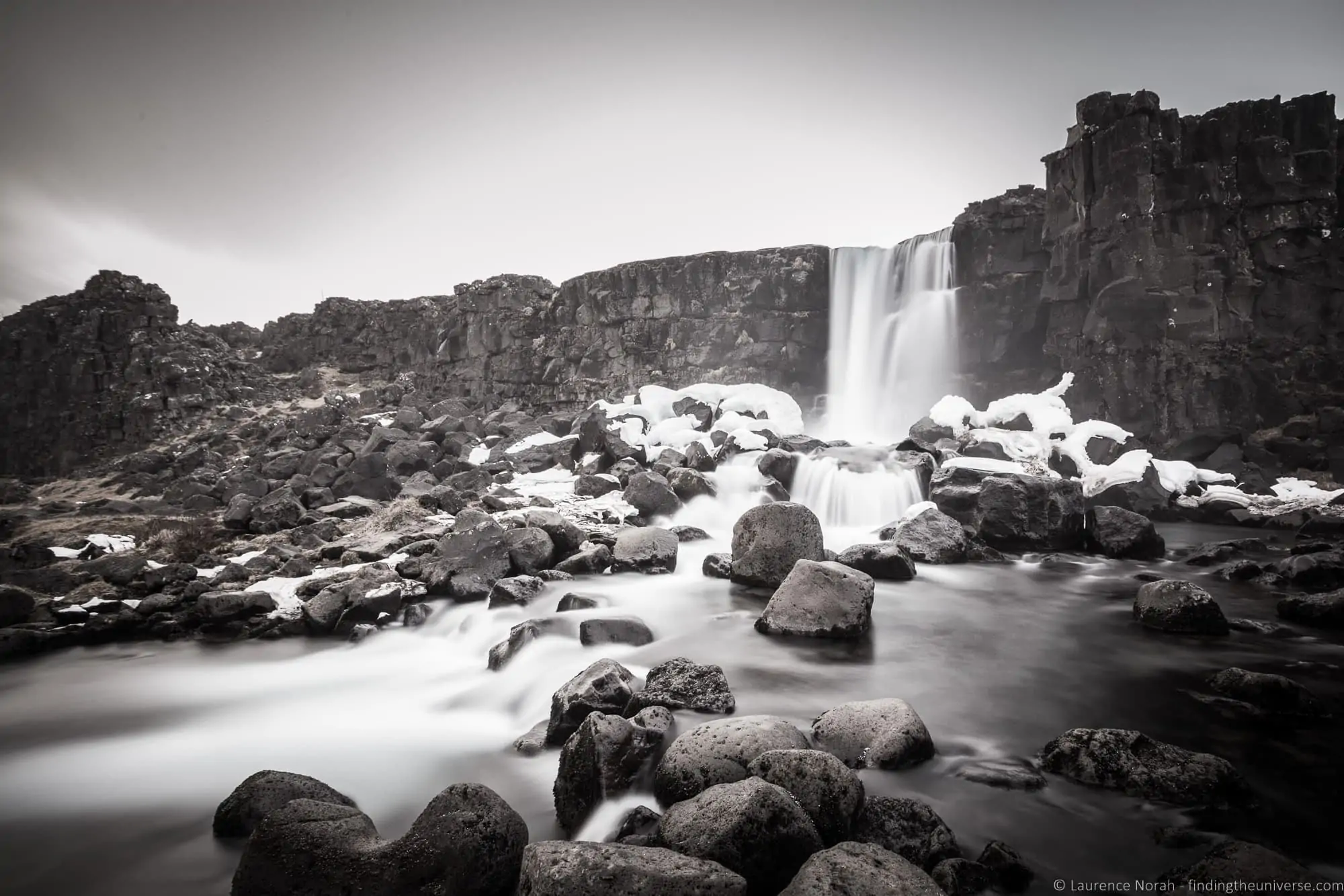 Oxararfoss Watefall Þingvellir National Park Iceland
