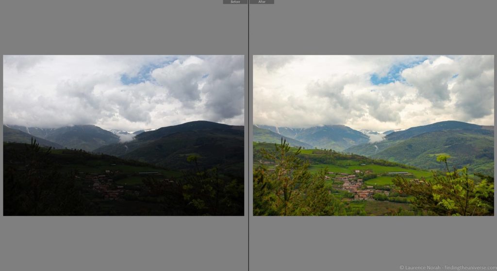 RAW file editing example