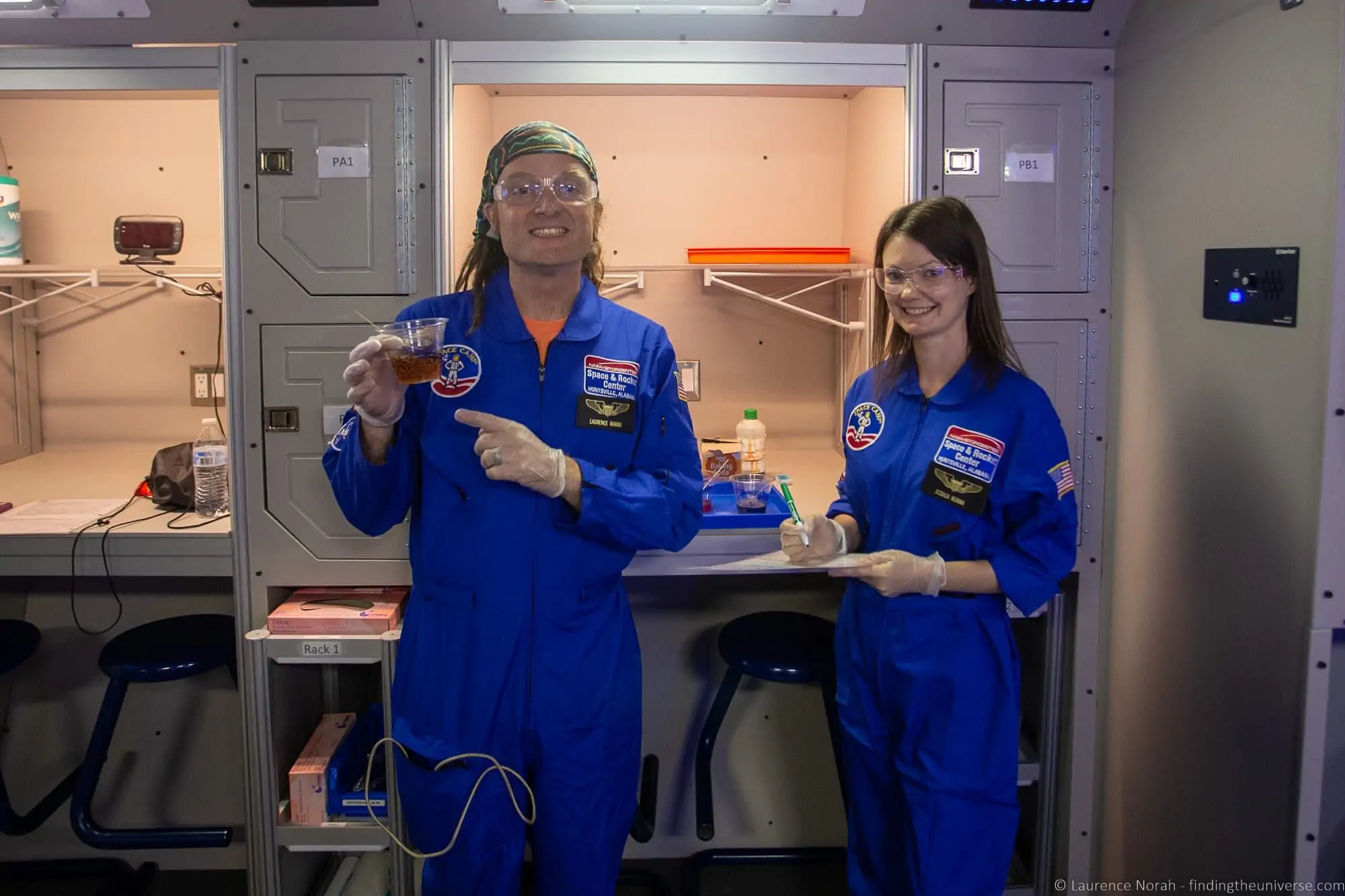 Laurence and Jess Space Camp experiments