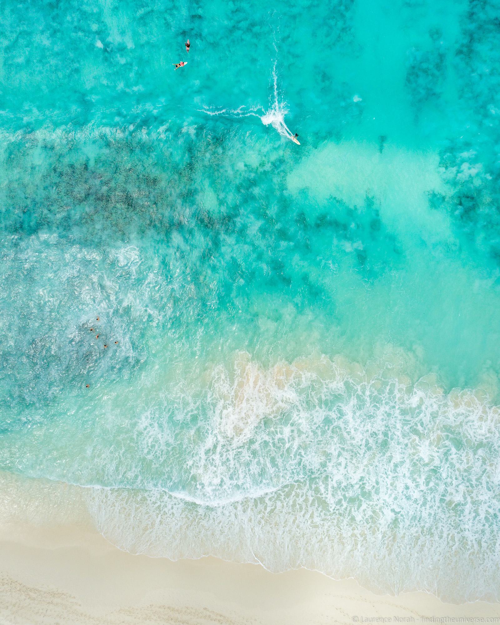 Surfing La Digue