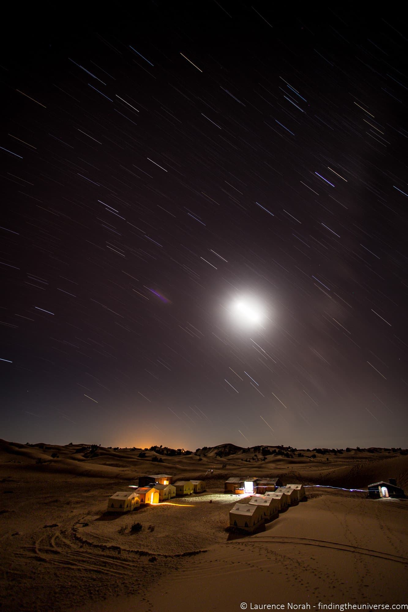 Stars in motion over Morocco