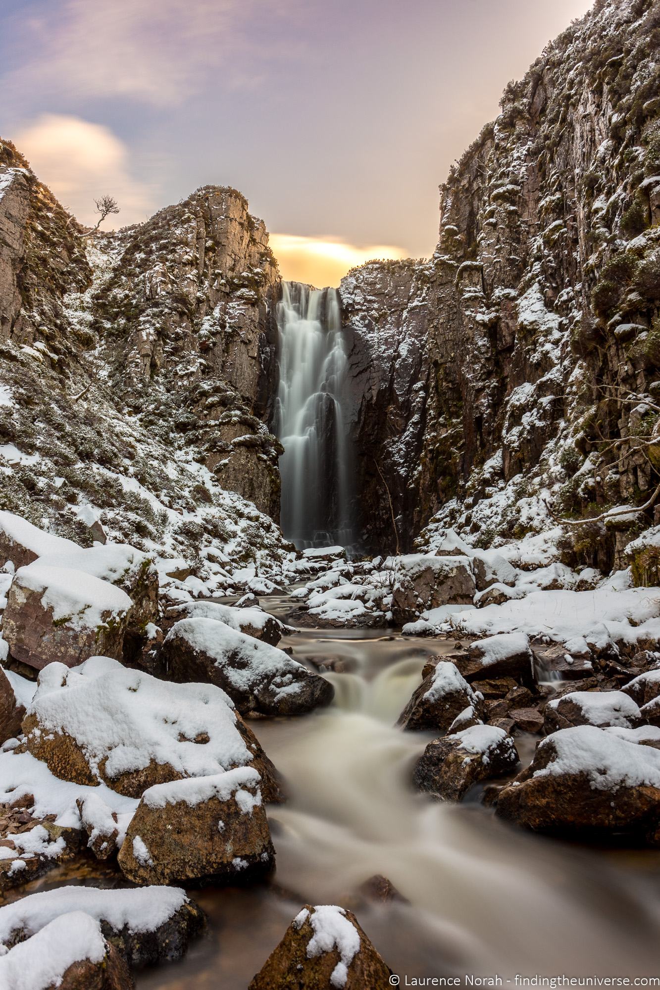 Scottish waterfall long exposure photography