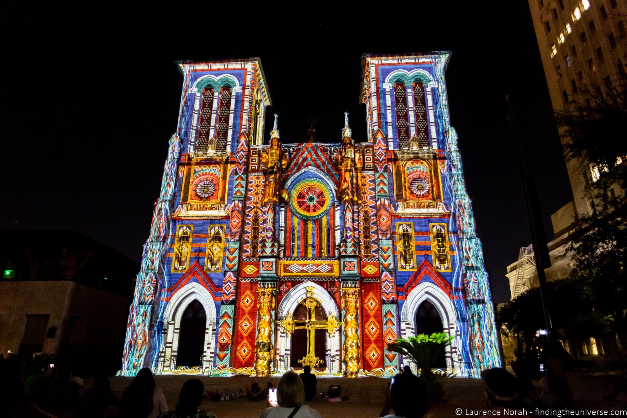 Spectacle lumineux de la cathédrale de San Fernando San Antonio