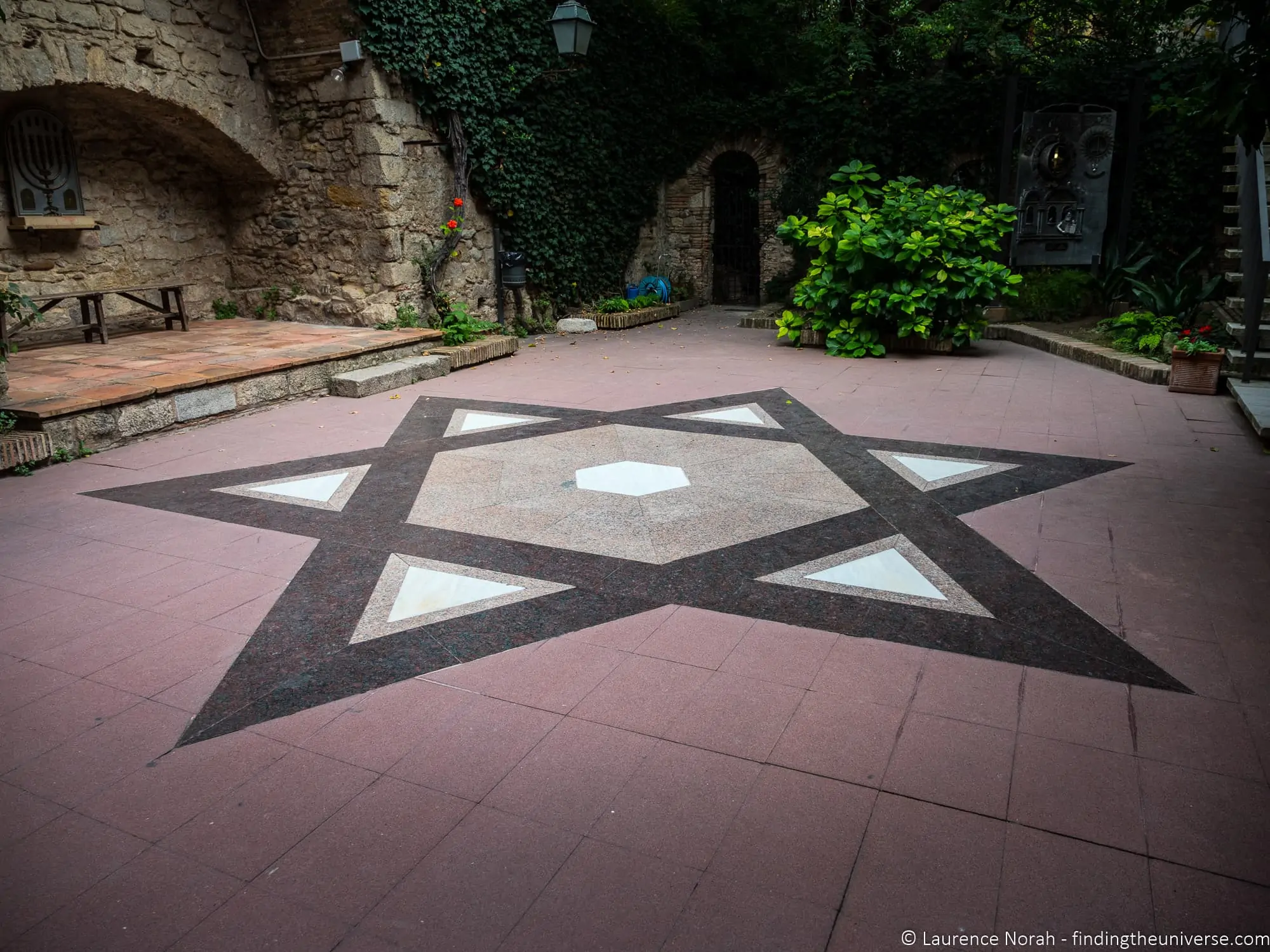 A narrow stone street in Girona's Jewish Quarter