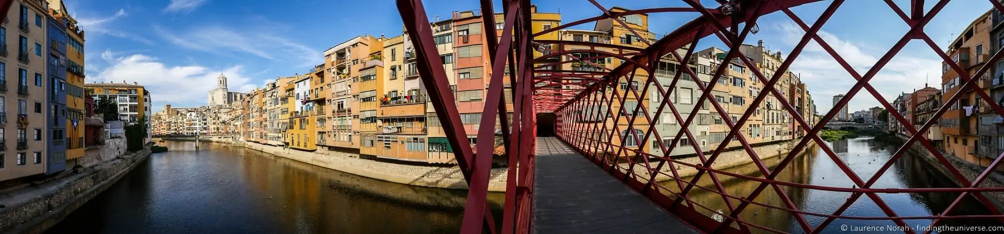 Panorama from the Eiffel Bridge in Girona