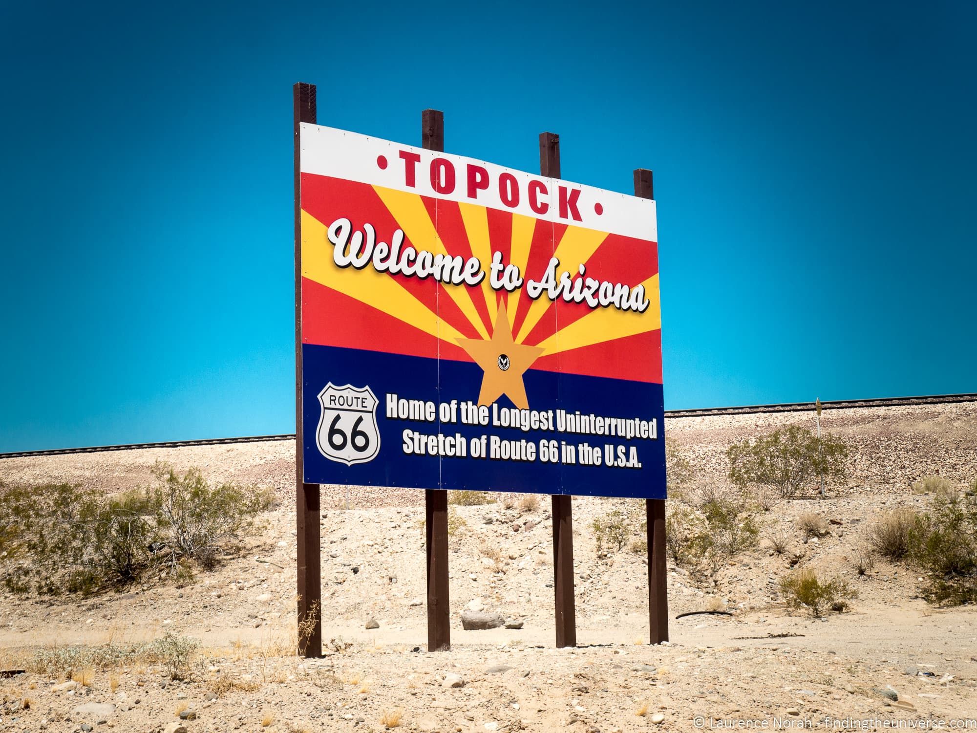 Topock sign route 66 Arizona