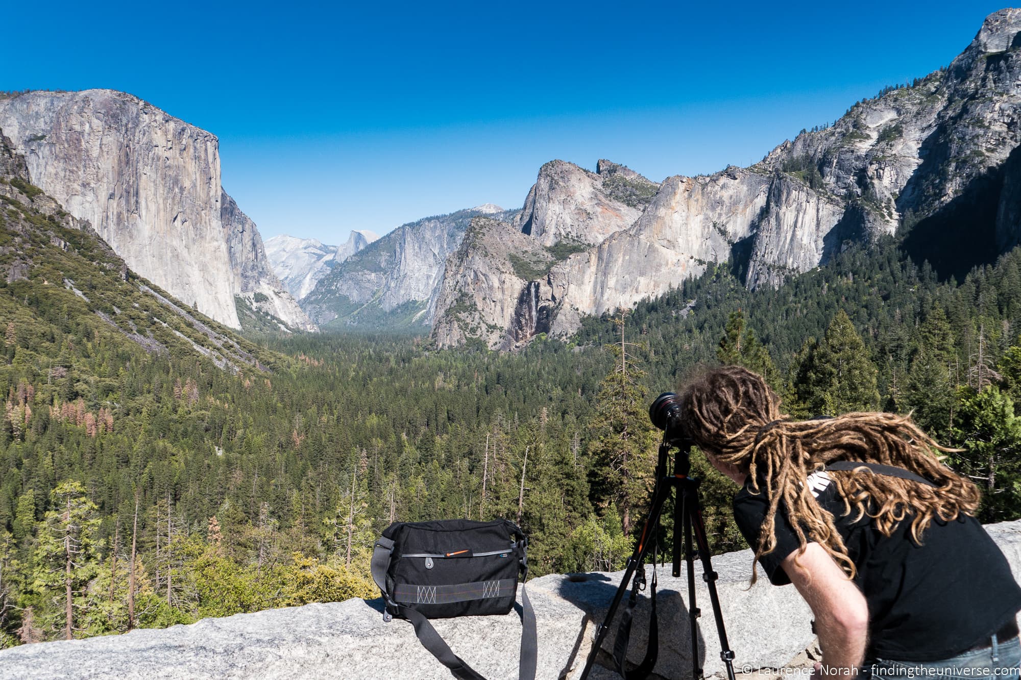 Laptop for photo editing guide - Laurence shooting Yosemite valley with tripod