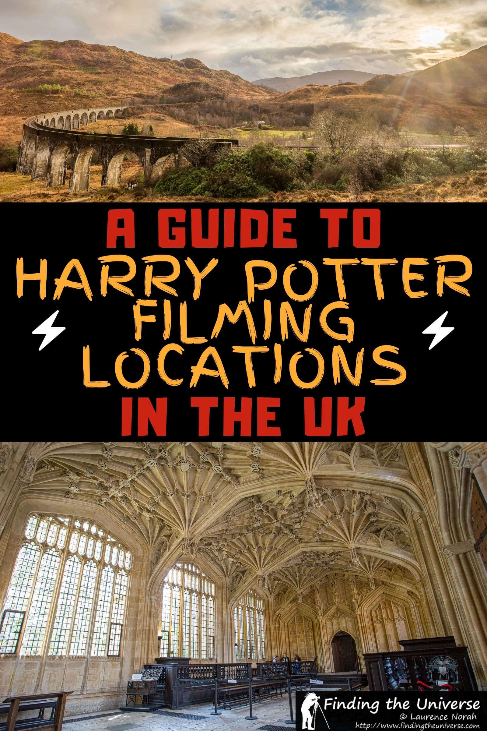 A detailed guide to the top Harry Potter filming locations in the UK, including locations for Hogwarts, Diagon Alley, Platform 9 3/4 and more!