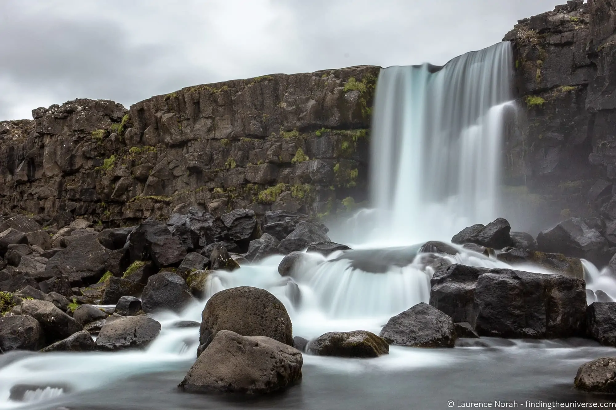 Long exposure waterfall Iceland