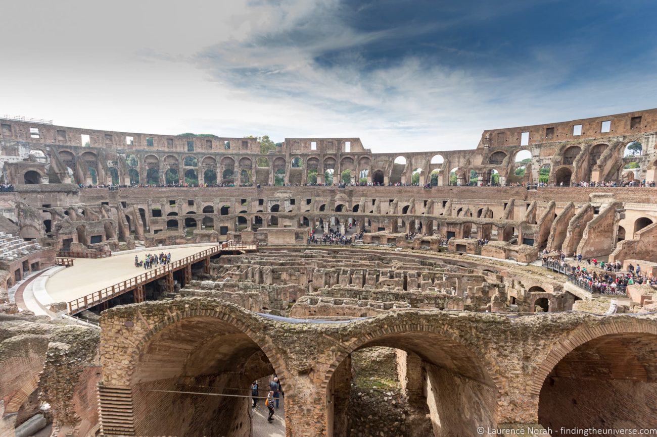 tourist in rome colosseum