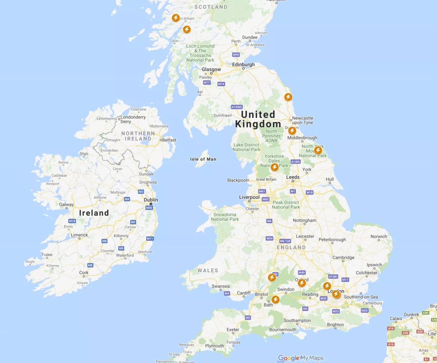 Map of Harry Potter Filming Locations UK 2