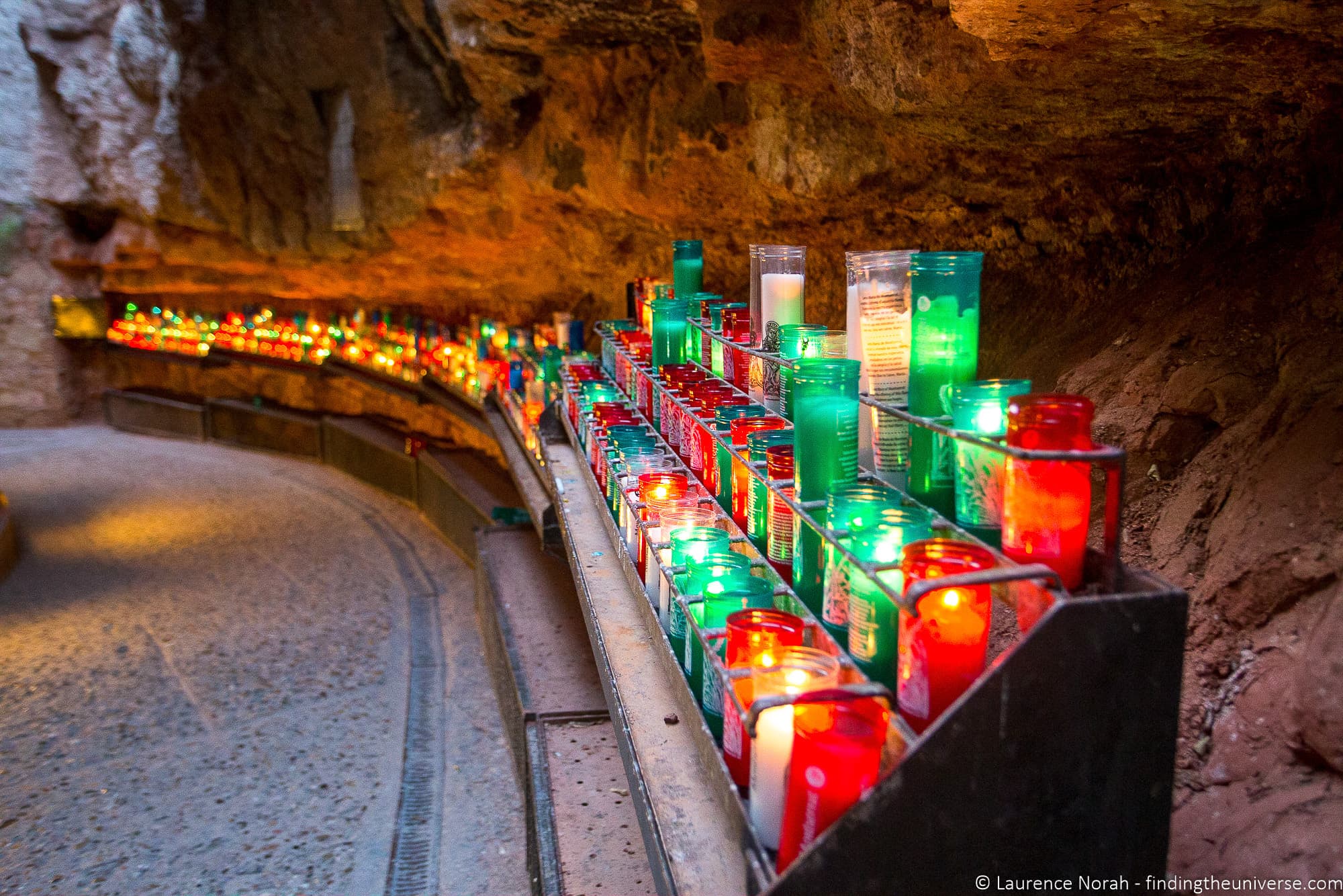 Ave Maria path candles Montserrat