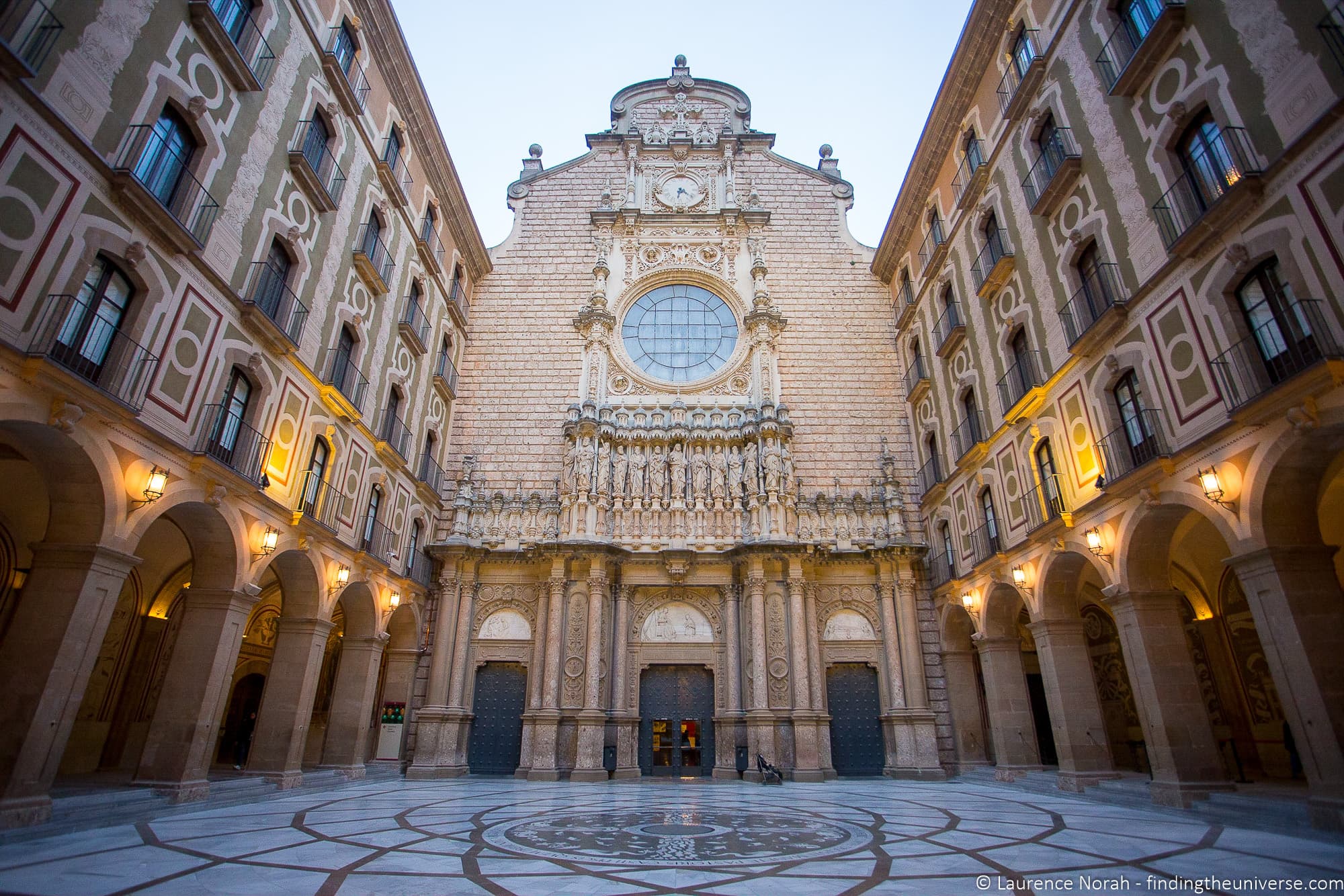 Entrance to Basilica entrance with facade