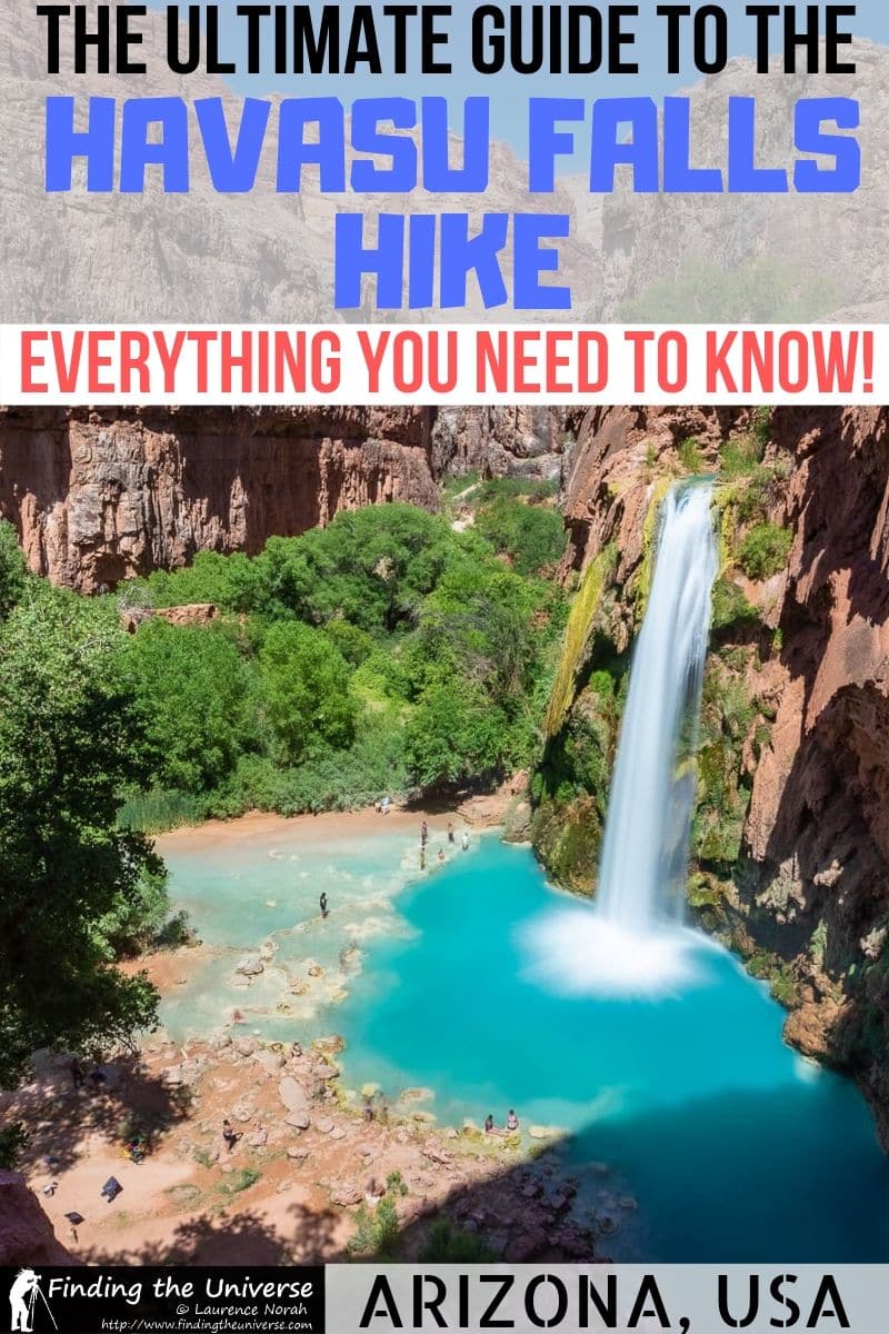 A detailed guide to the Havasu falls hike, including how to book, where to stay, tips for hiking, camping and photography, what to pack for Havasu, and more!