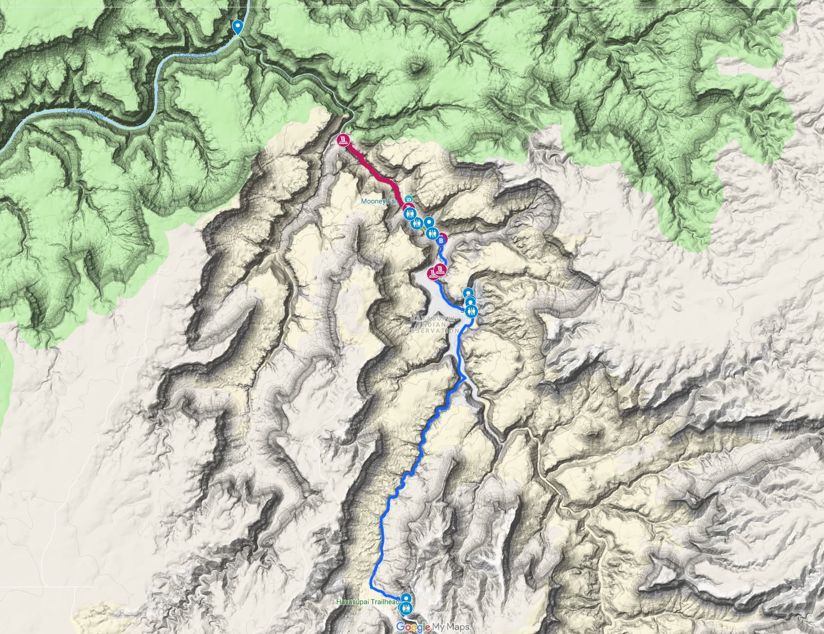 Havasupai Trail Map