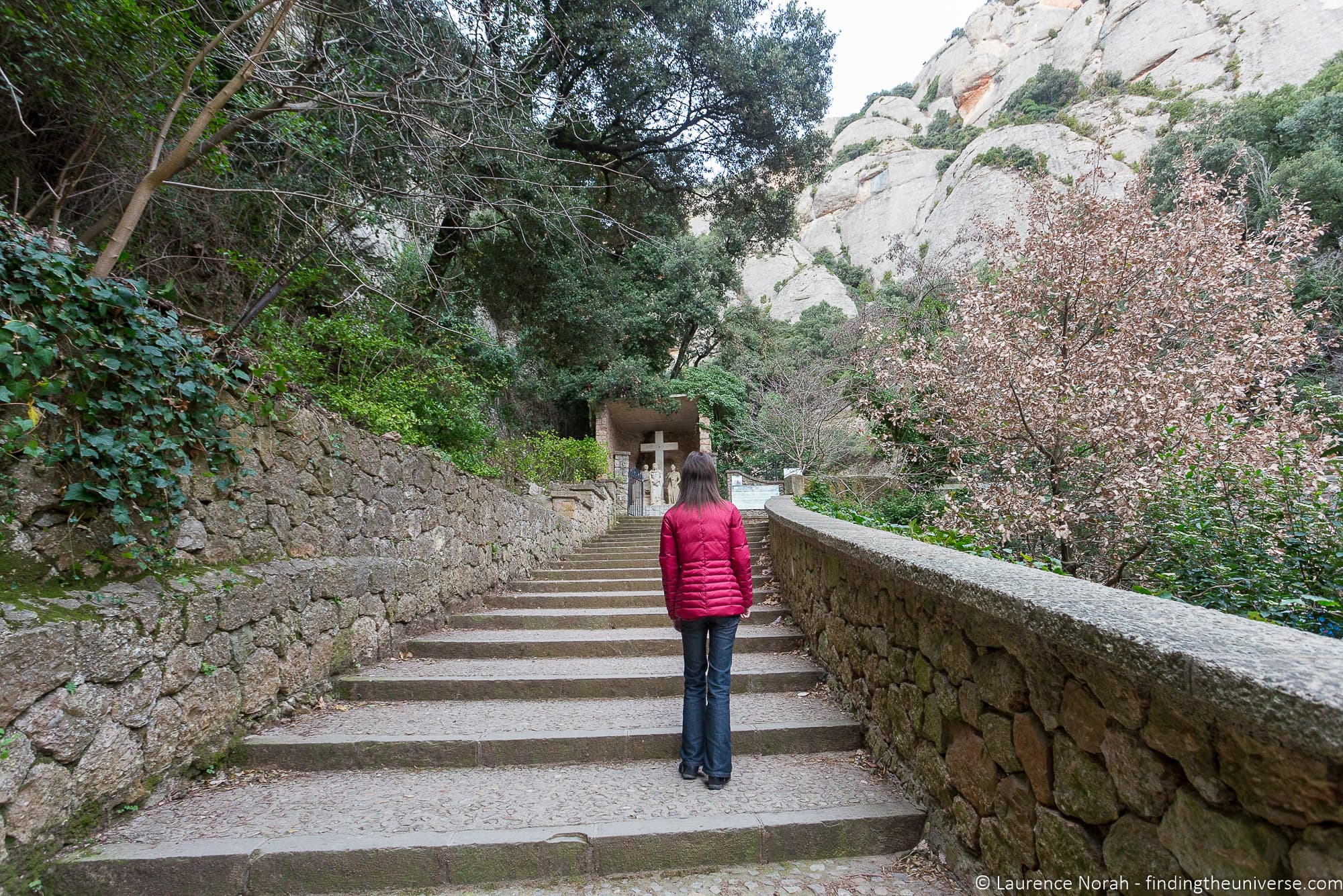 Jess hiking at Montserrat Spain