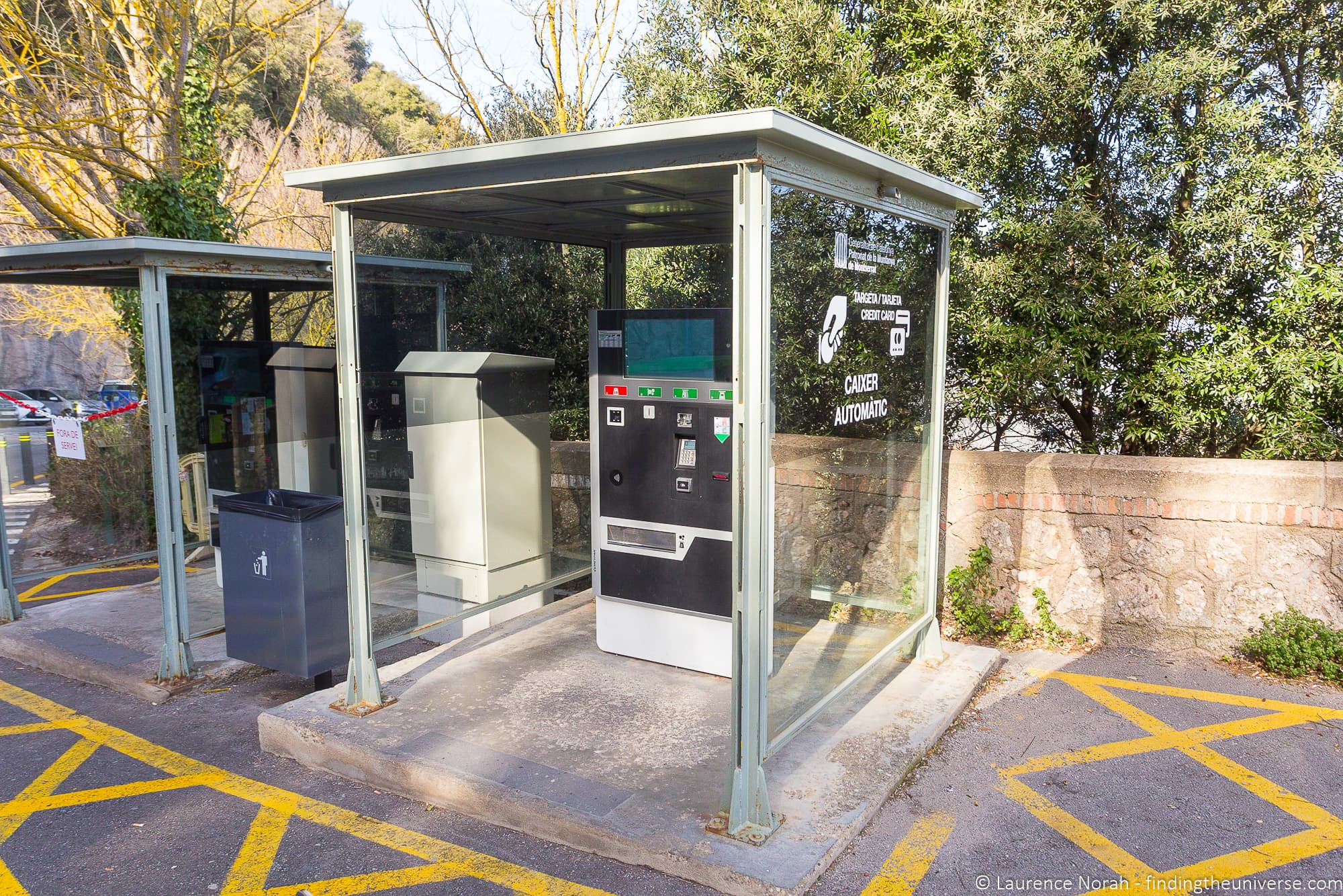 Parking machine at Montserrat car park