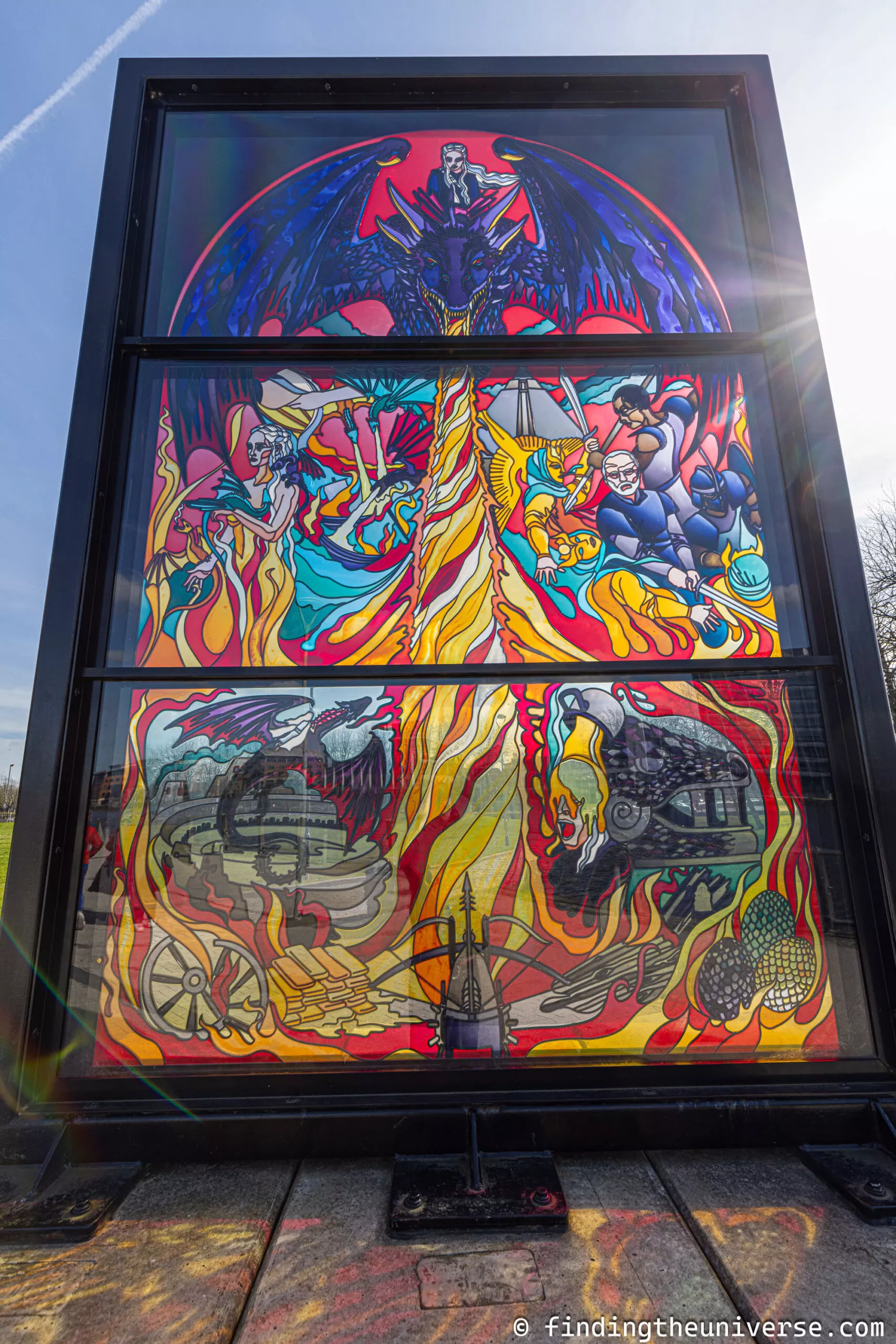 Glass of Thrones stained glass window, Belfast Maritime Mile