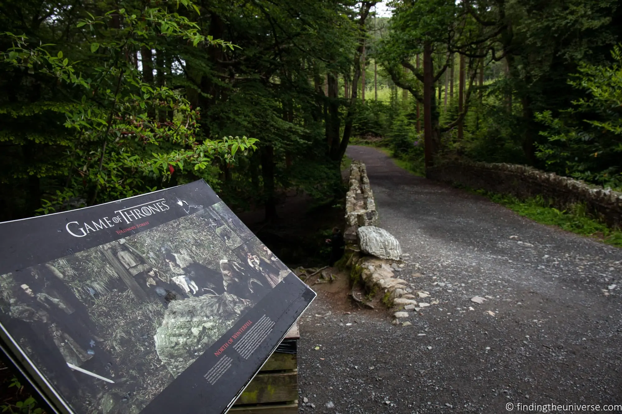 Shimna River Tollymore Forest Park, direwolf pup discovery scene