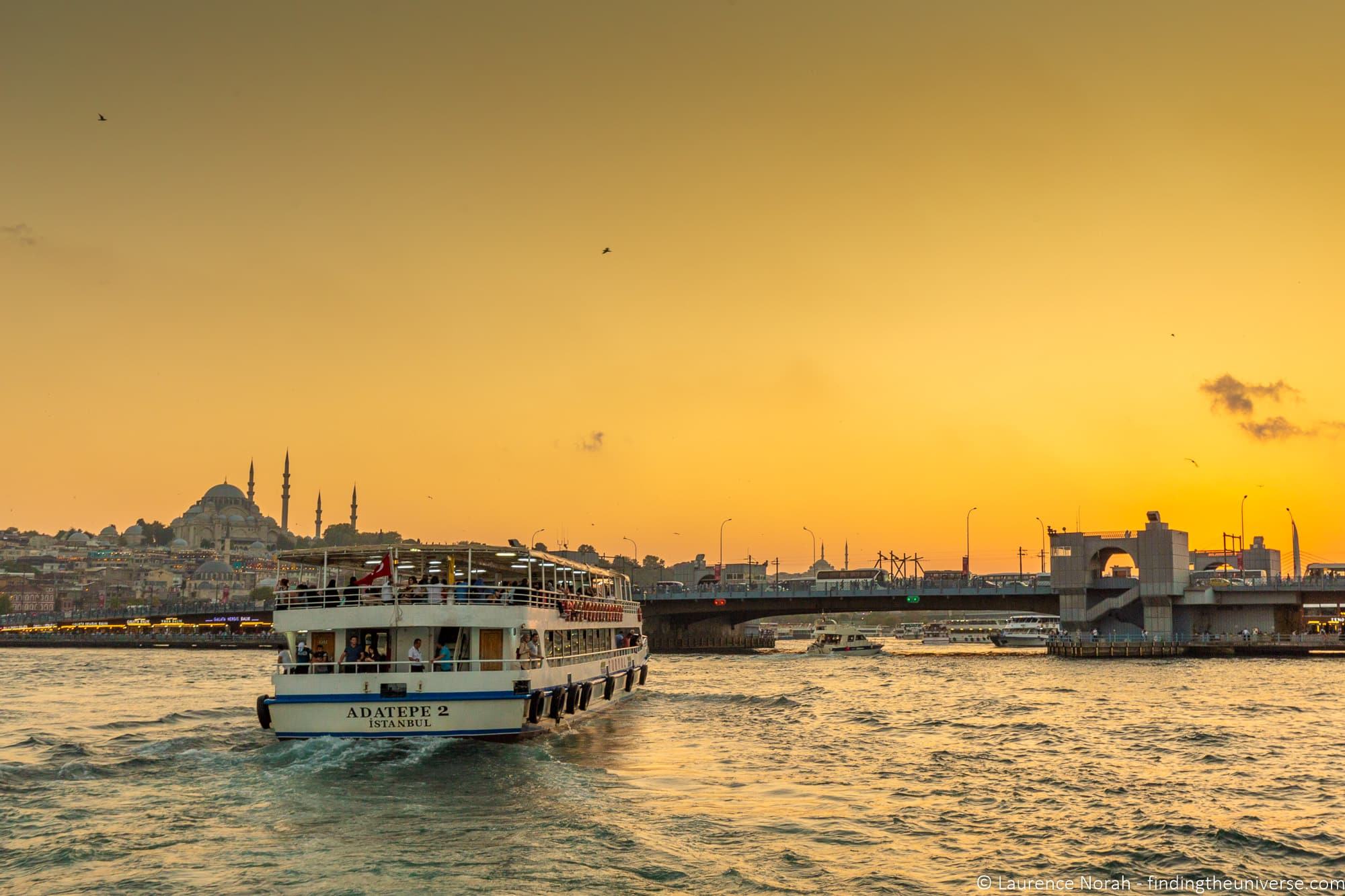 Travel Talk Tours Turkey sunset cruise on the Bosphorus