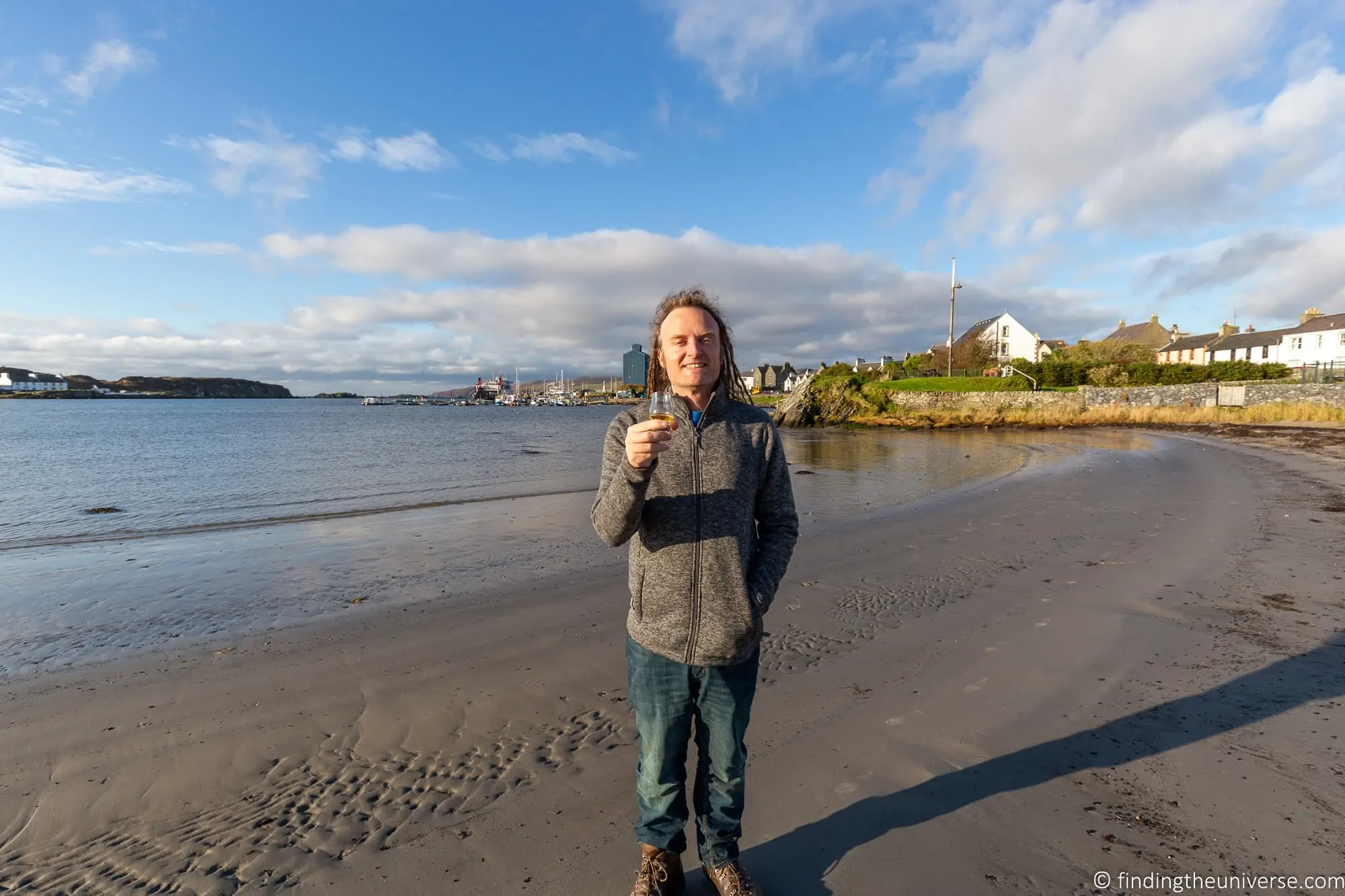 Tasting whisky at Laphroaig distillery on Islay