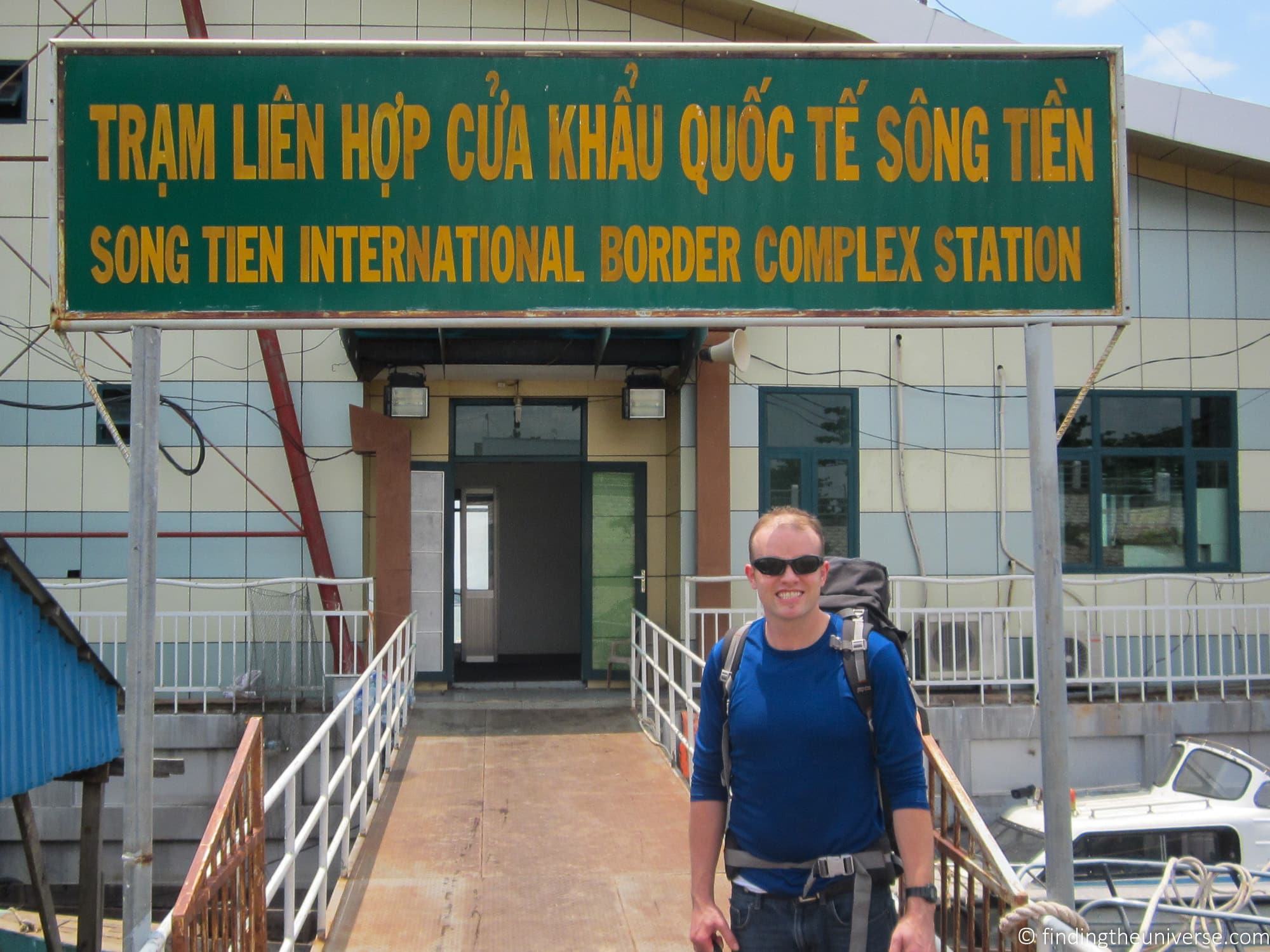 Ethan with backpack Vietnam