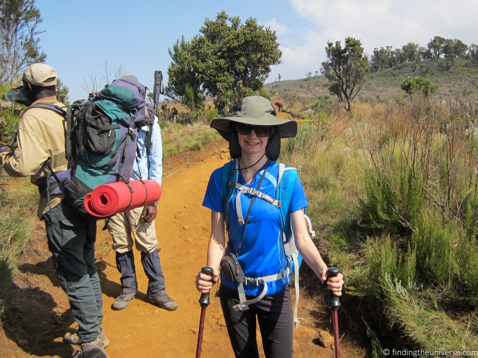 Jessica hiking Kilimanjaro