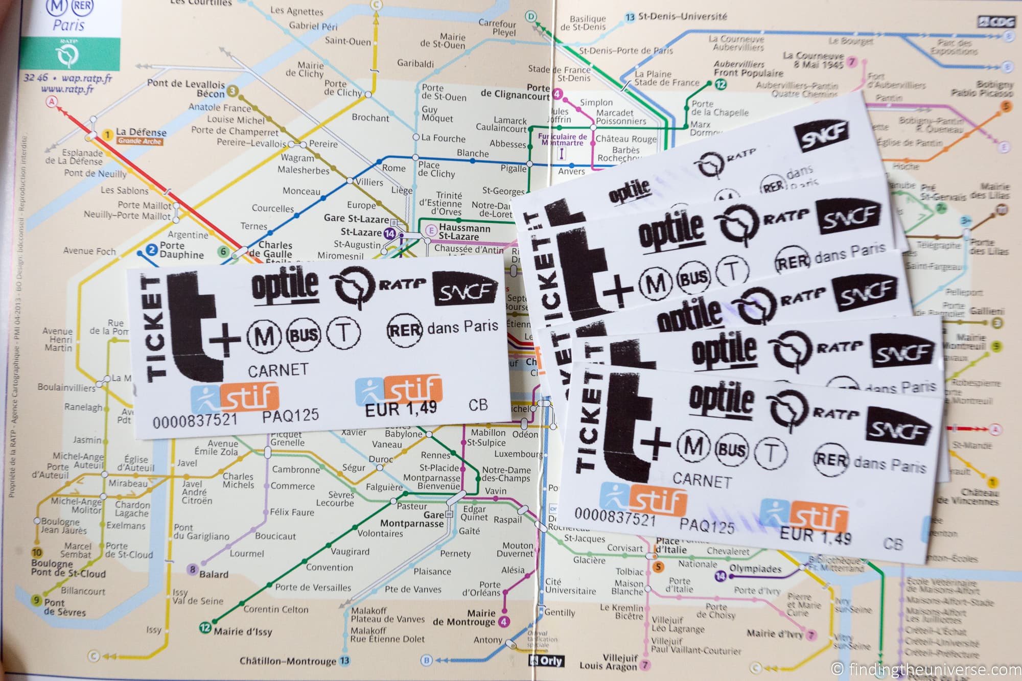 train travel card paris