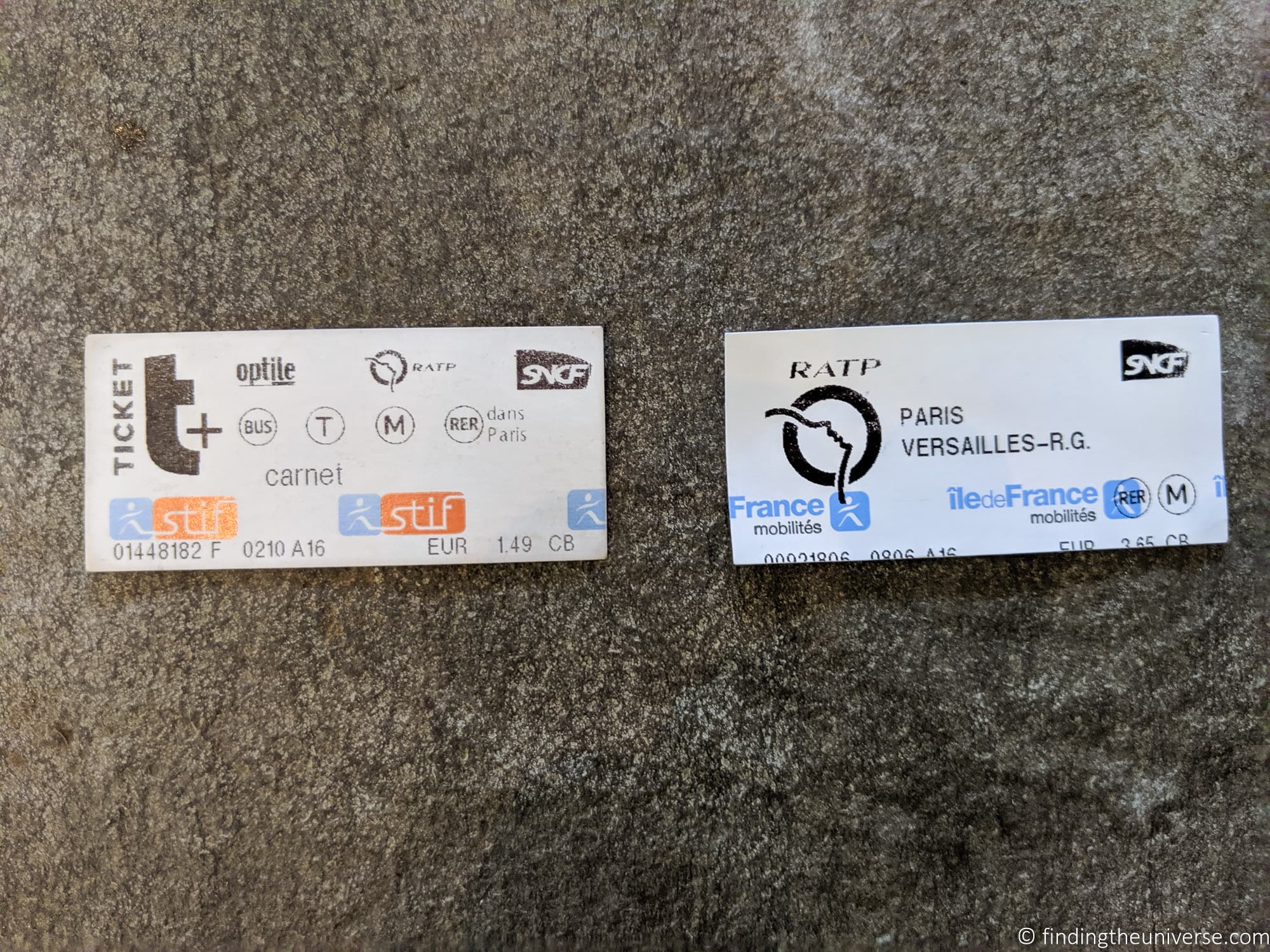 travel tickets around paris