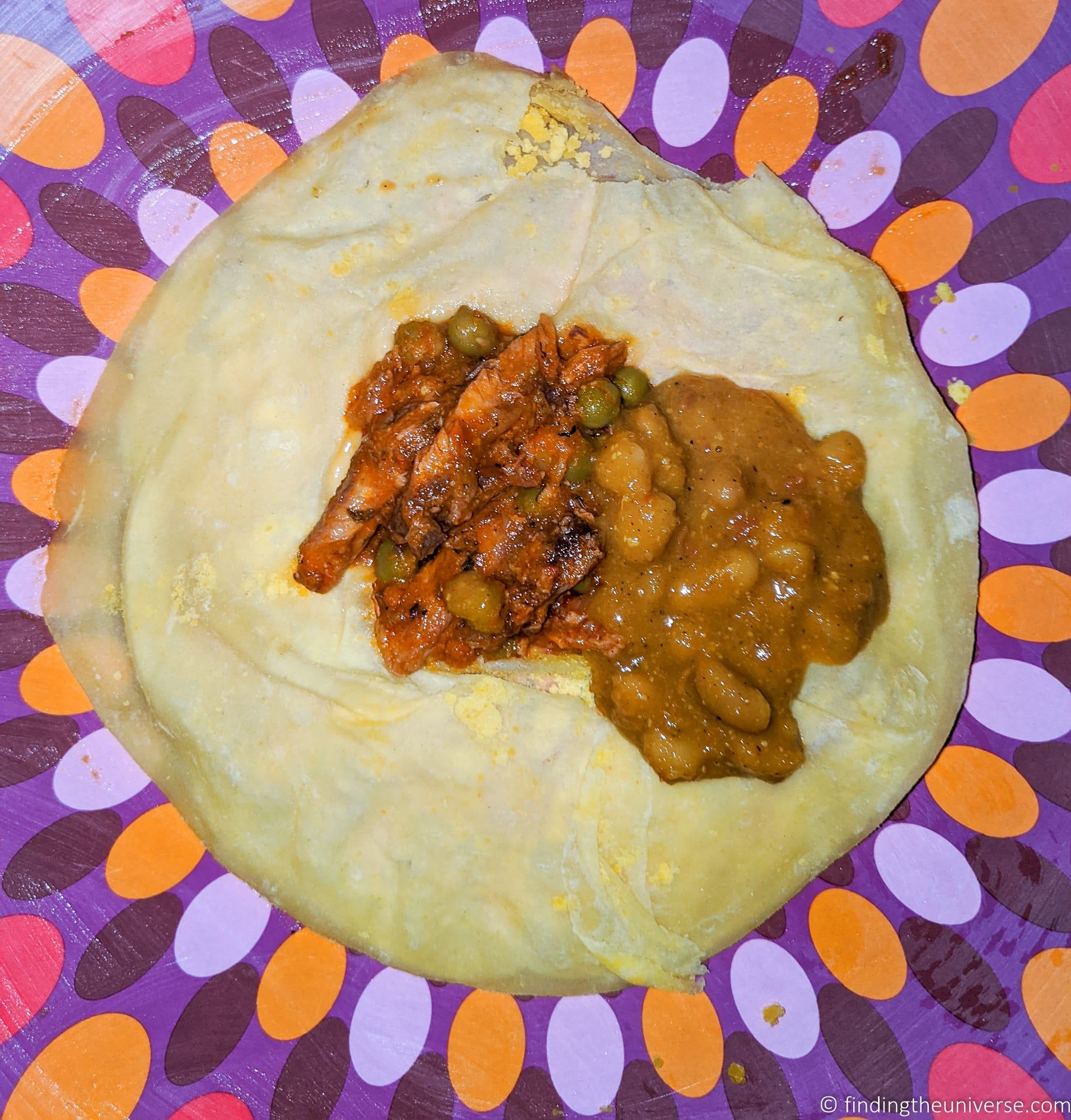Dholl Puri with bean curry Mauritius