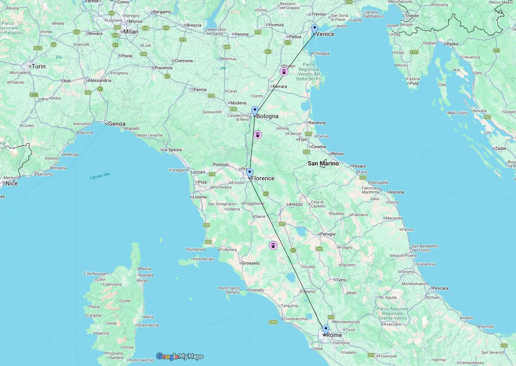 Italy itinerary