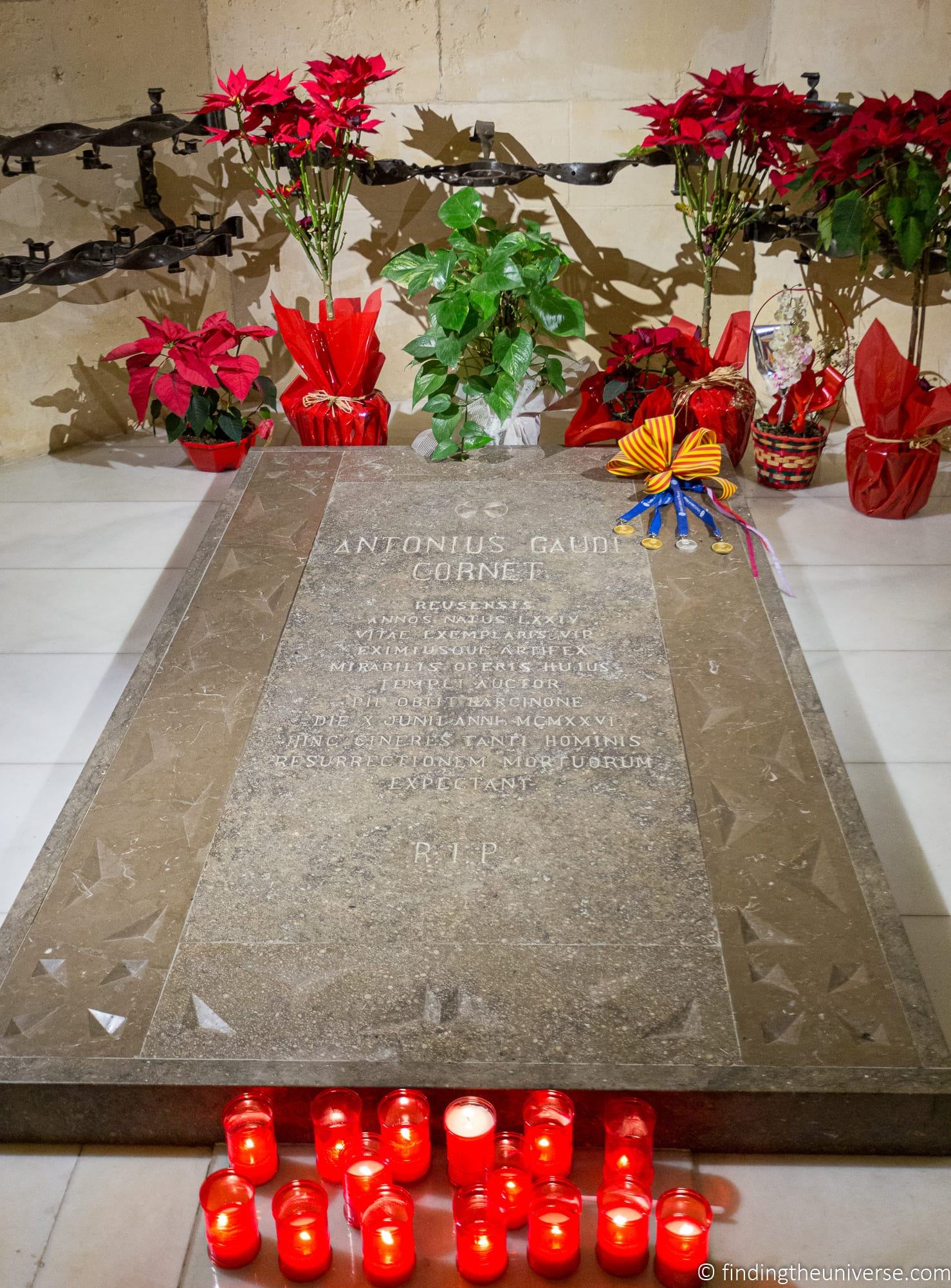 Sagrada Familia tomb of Antoni Gaudi