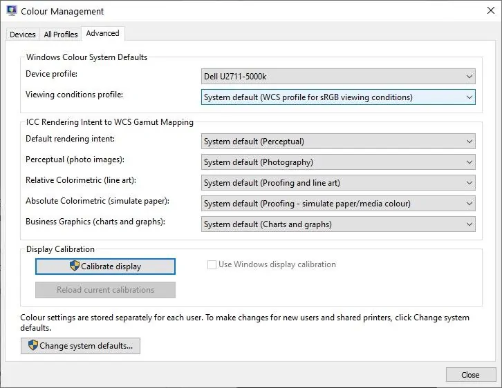 Windows Display Calibration 0
