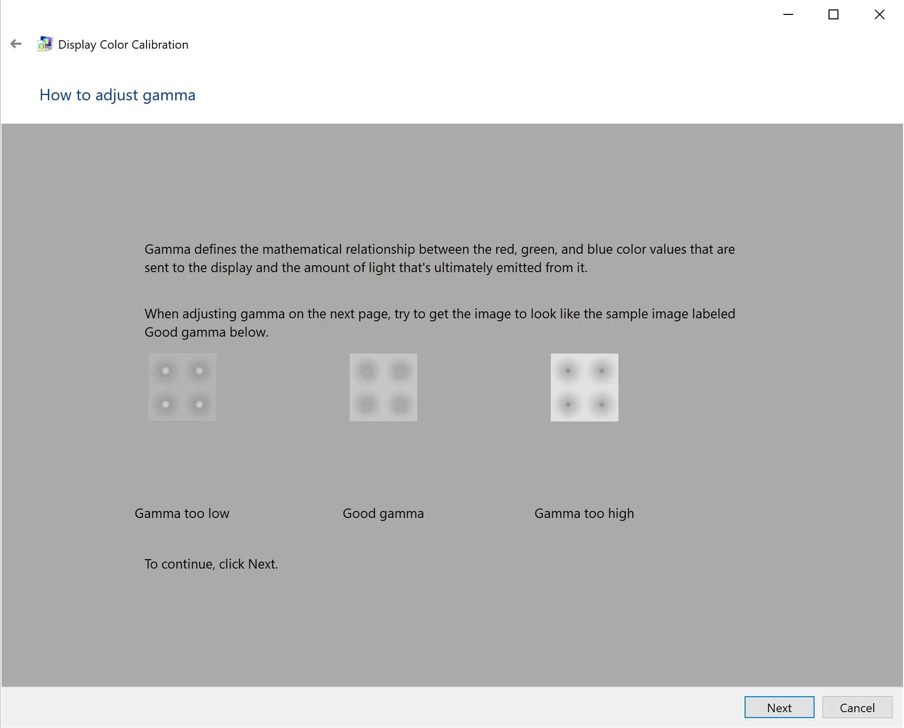 Windows Display Calibration 2