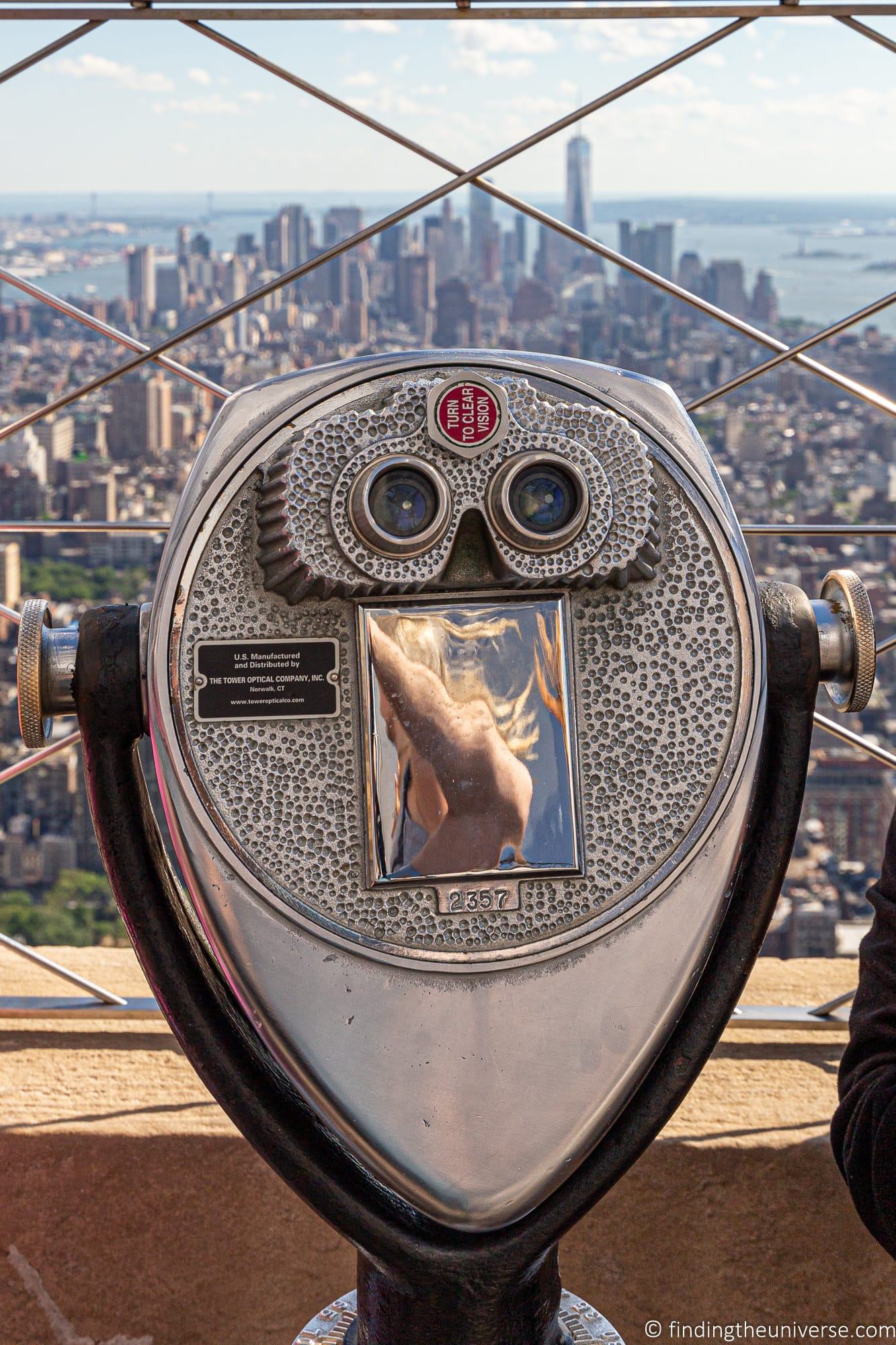  Vue sur la terrasse d'observation de l'Empire State Building New York 