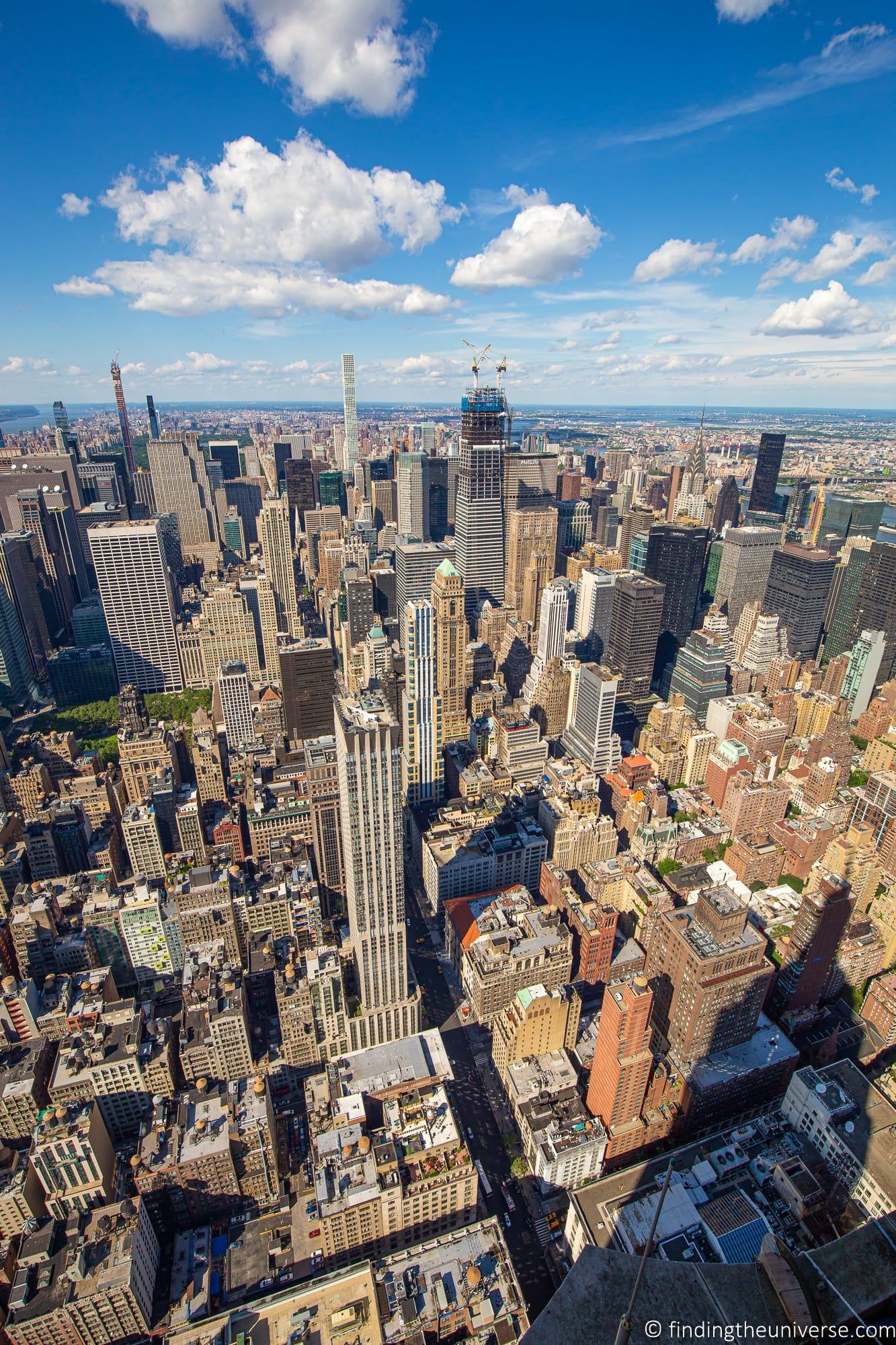 Empire State Building megfigyelő fedélzet nézetei New York