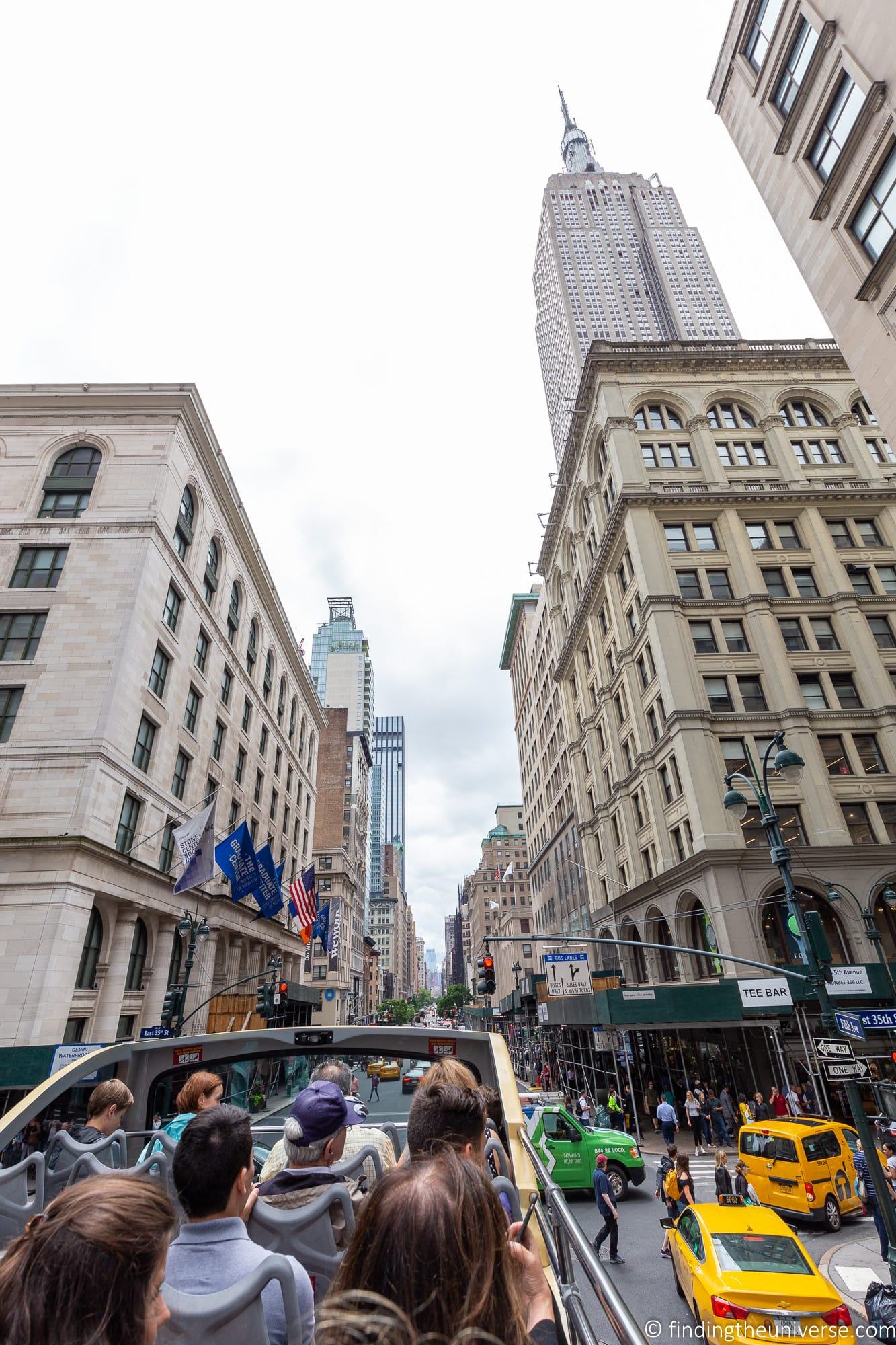 Empire State Building fra Big Bus Tour