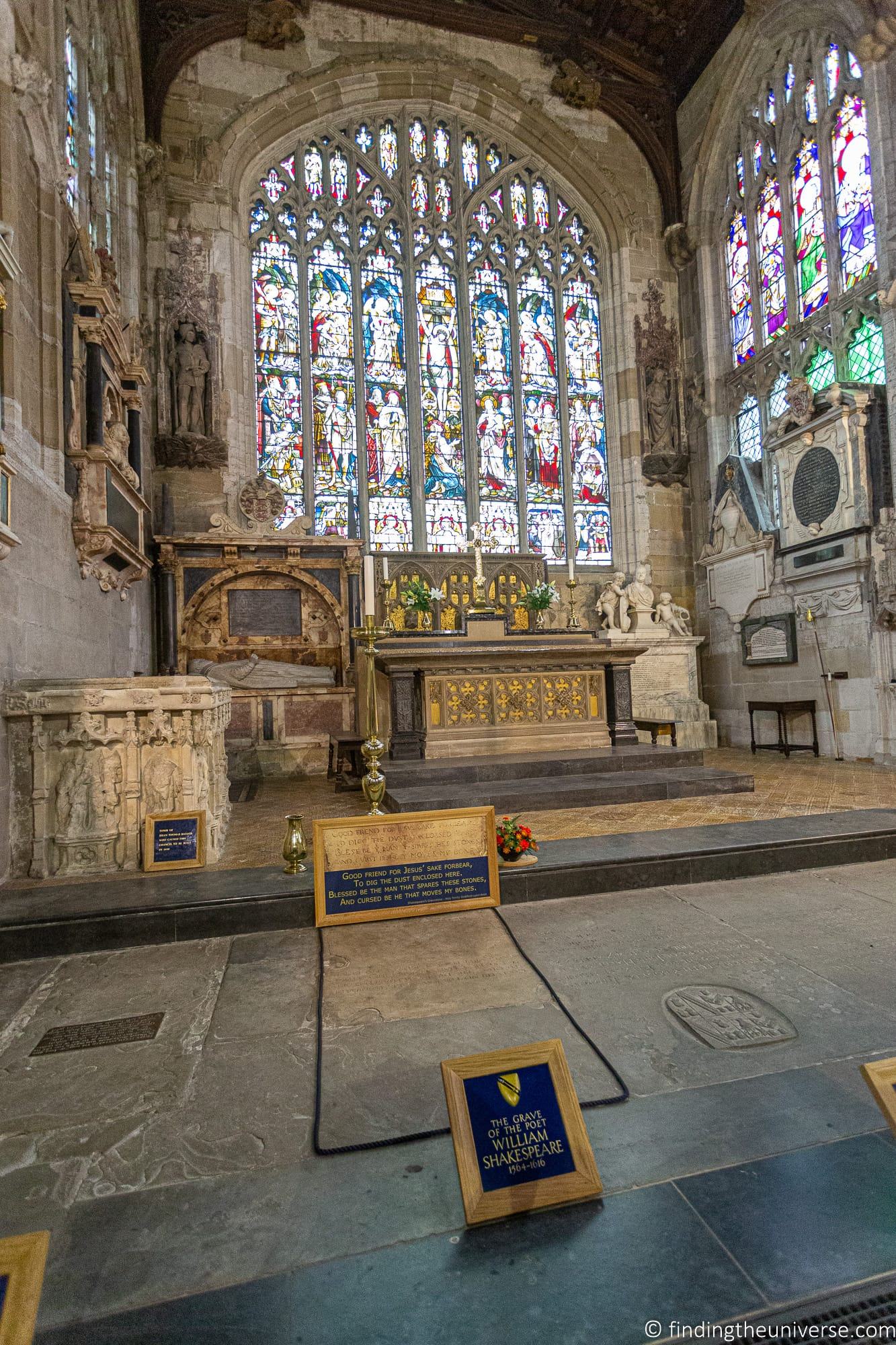 Shakespeare's Grave Holy Trinity Church Stratford-Upon-Avon