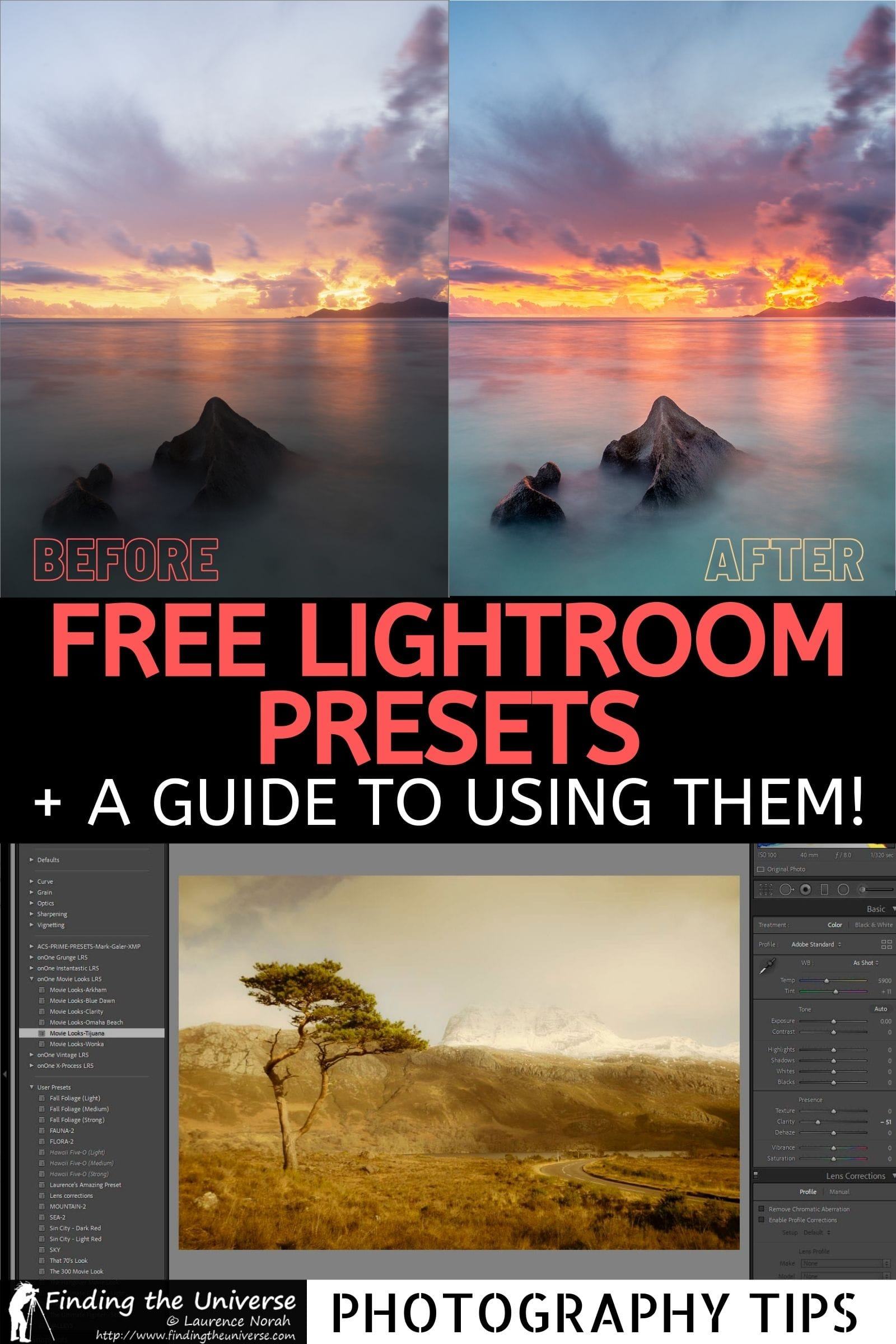 A guide to free Lightroom presets. Where to download free Lightroom presets, how to install and create your own presets, and more!