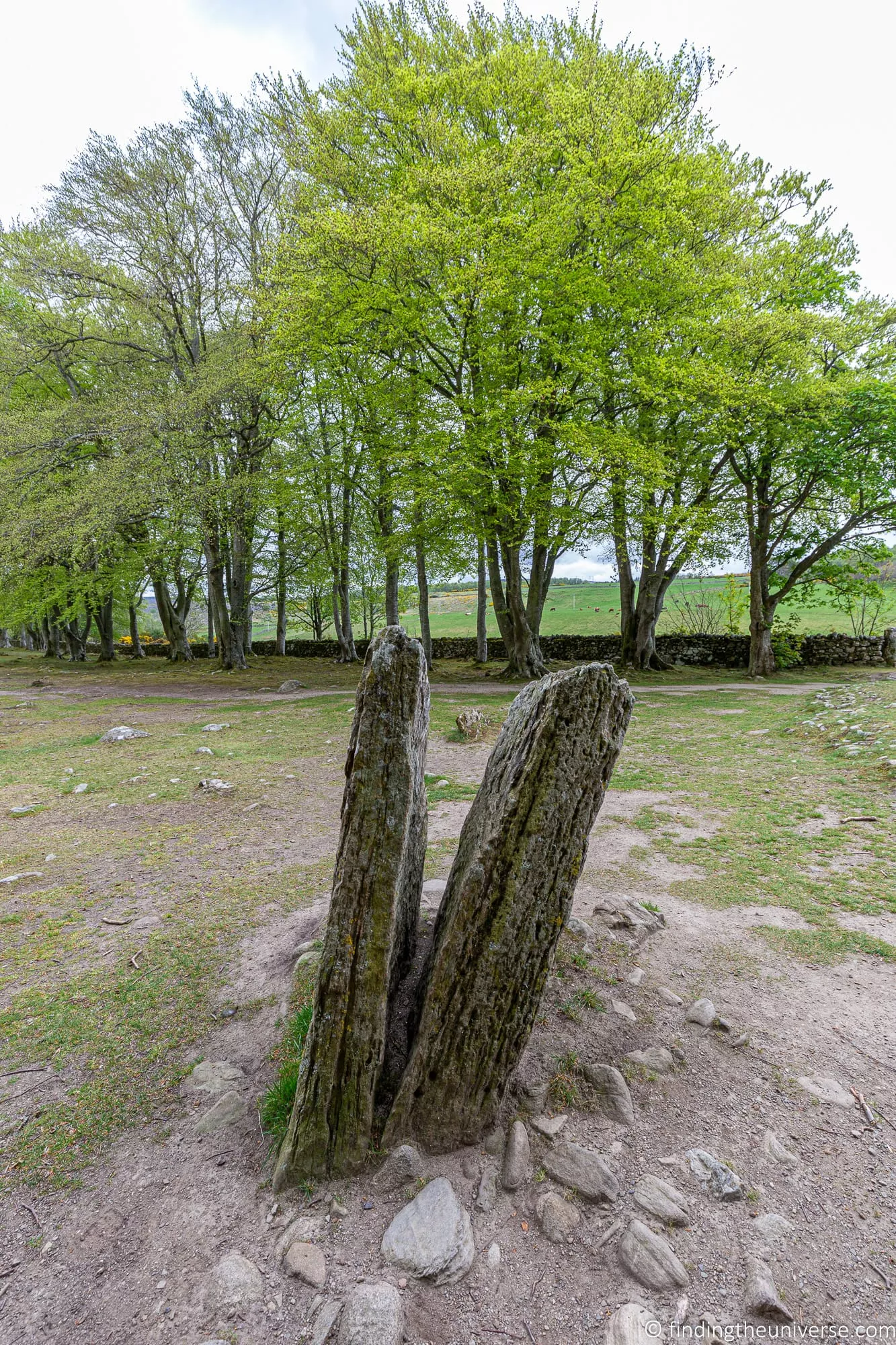 Clava Cairns standing stone outlander